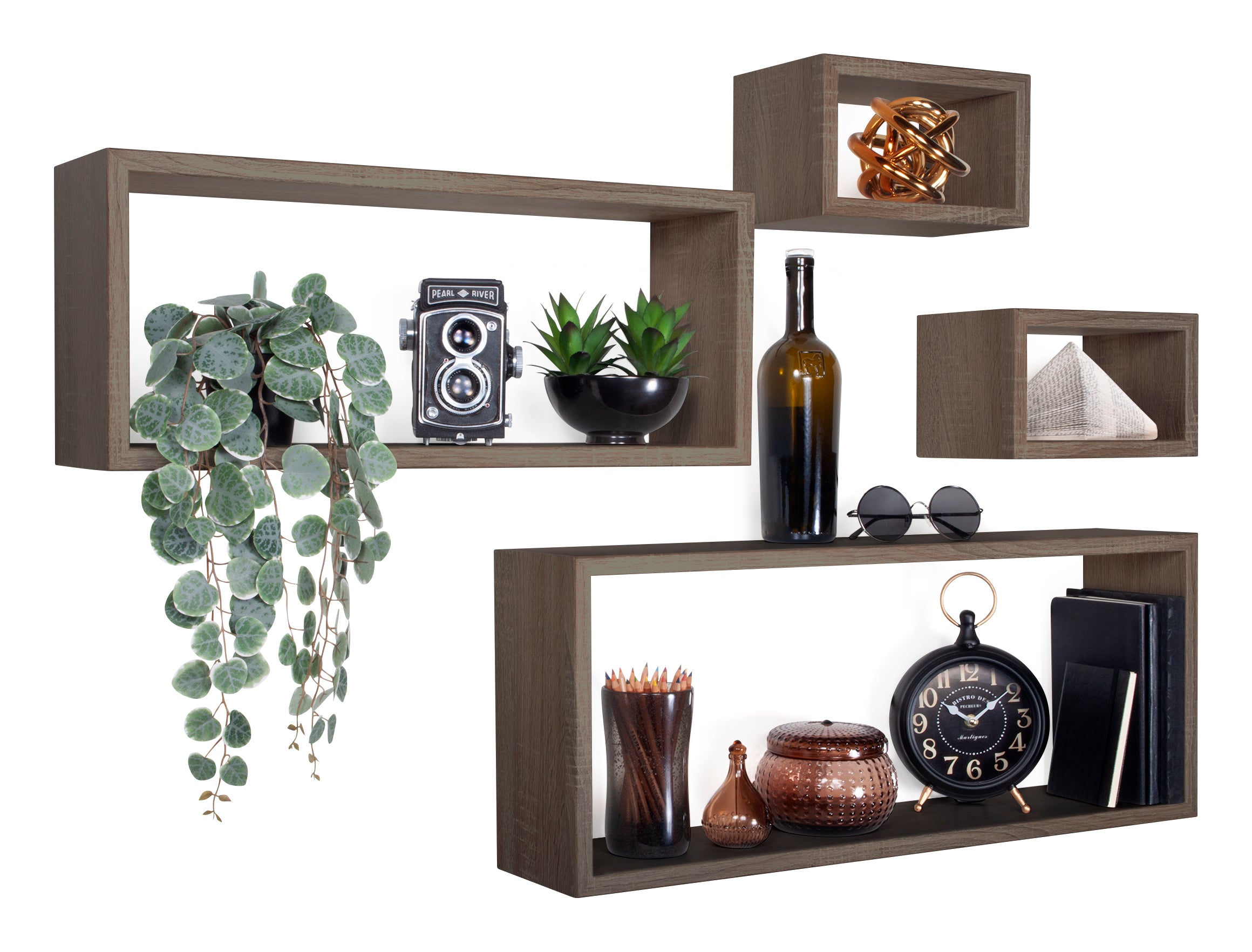 MODULARREDO Set 4 Mensole da Muro Merlino