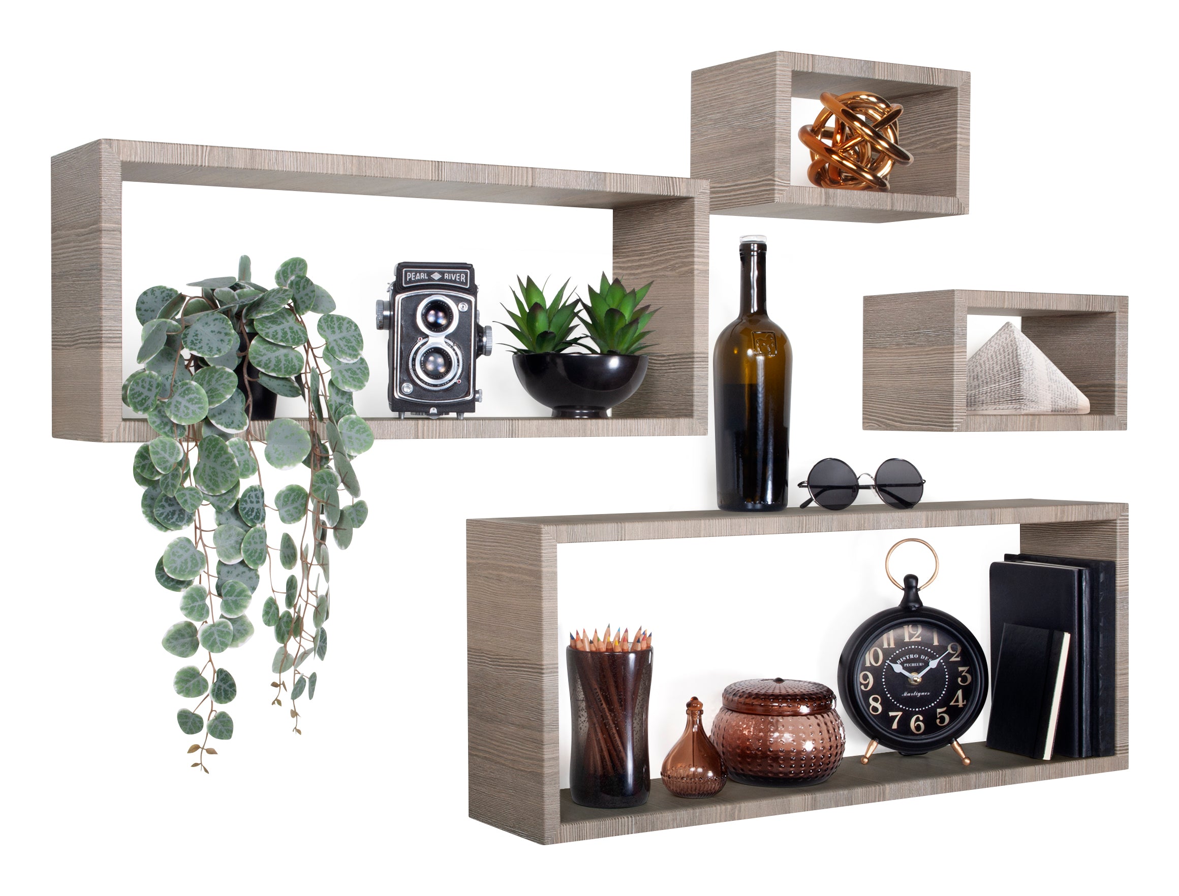 MODULARREDO Set 4 Mensole da Muro Merlino