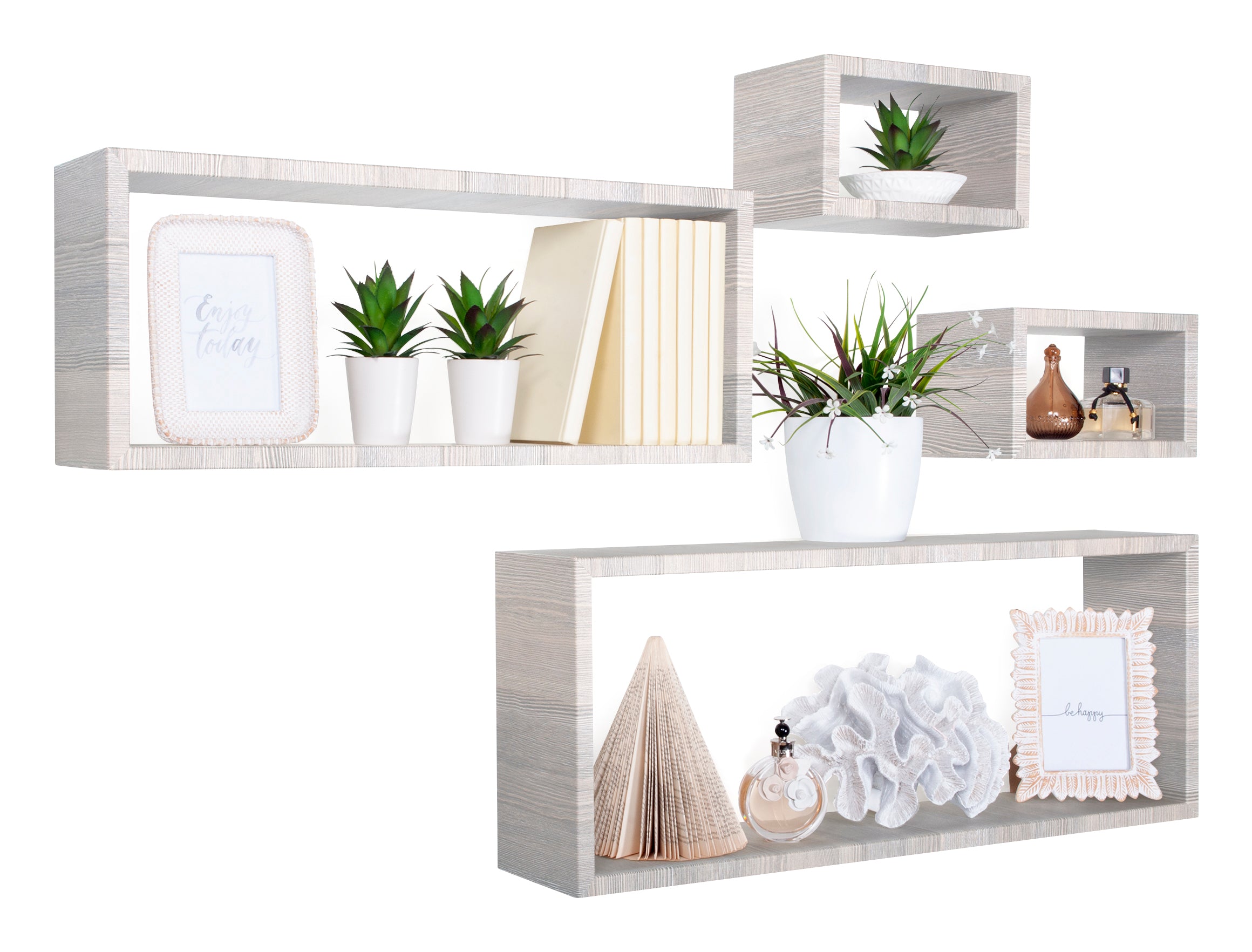 MODULARREDO Set 4 Mensole da Muro Merlino