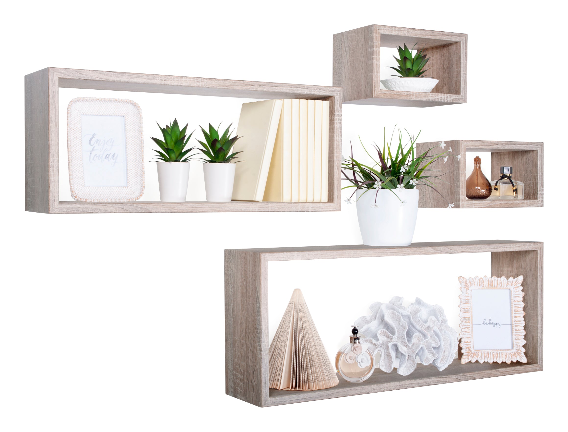 MODULARREDO Set 4 Mensole da Muro Merlino