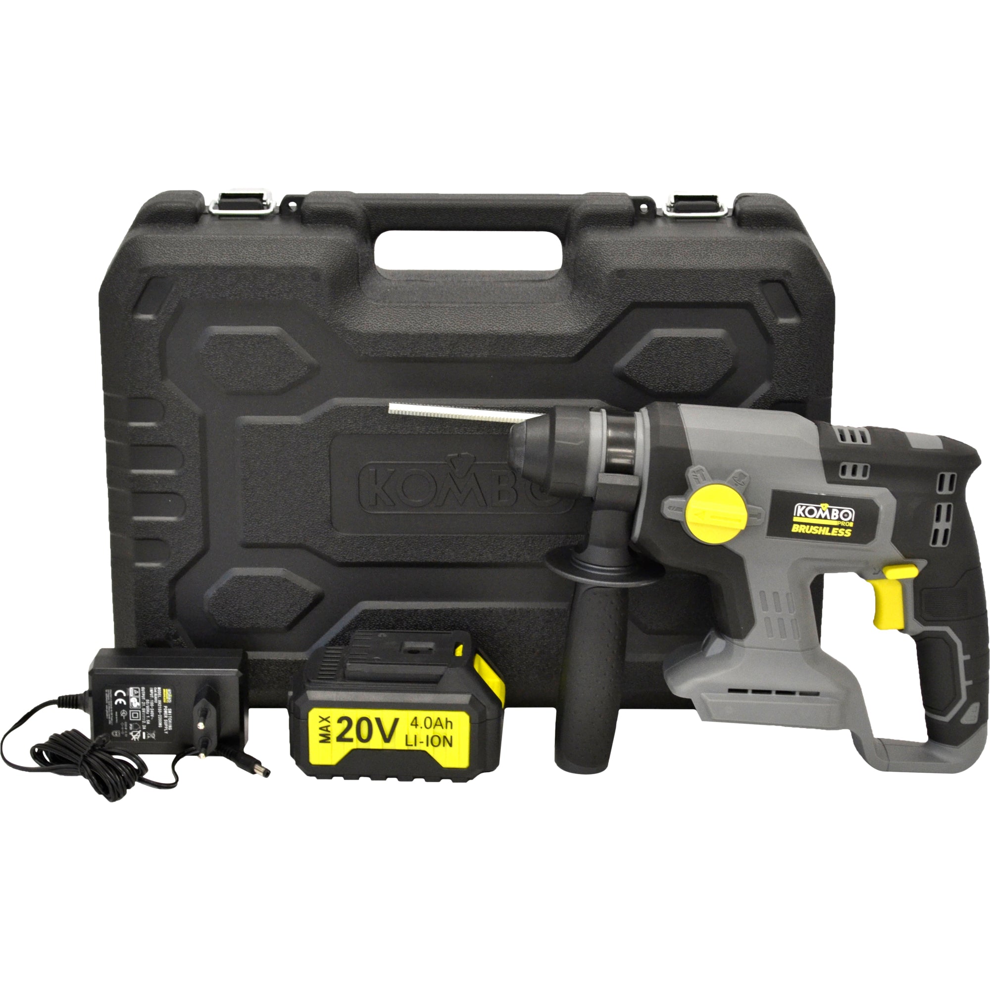 KOMBO PRO BRUSHLESS Tassellatore  20V con 2 Batterie 4.0Ah