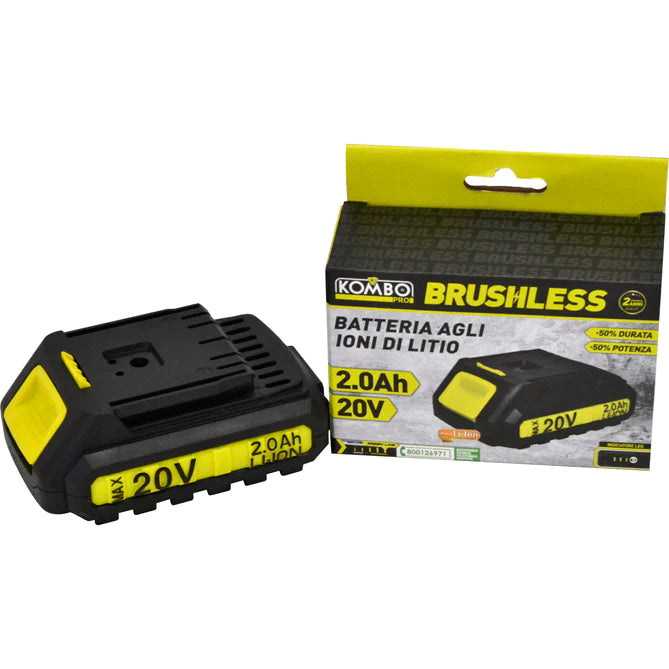 KOMBO PRO BRUSHLESS Batteria 2,0Ah 20V