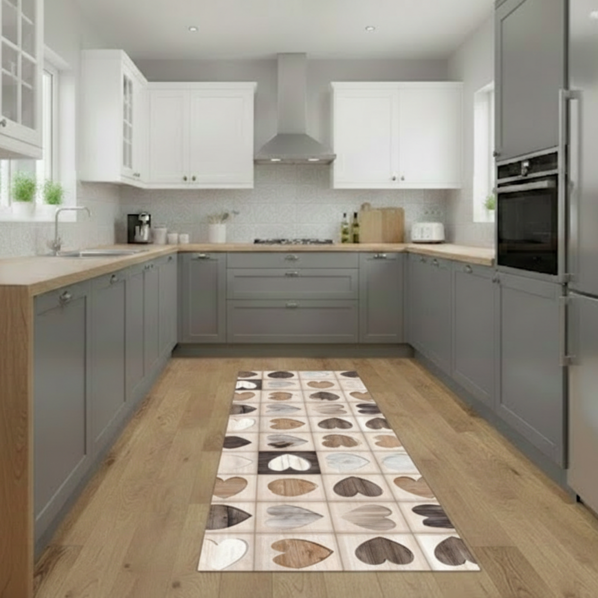 CASSESE HOME Passatoia/Tappeto Bordato in Poliestere con Retro Antiscivolo in PVC  Made in Italy