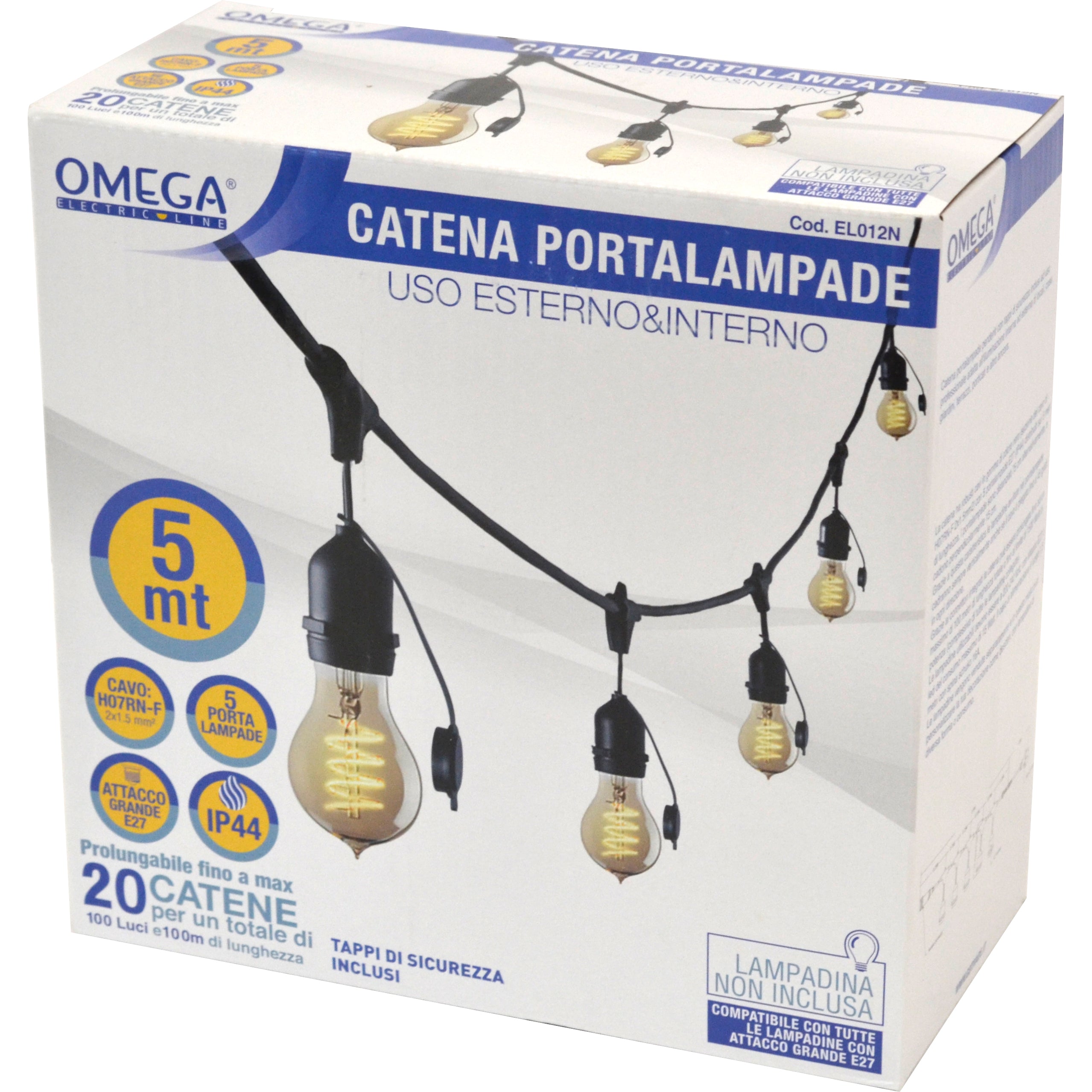 OMEGA Catenaria portalampade 5 metri