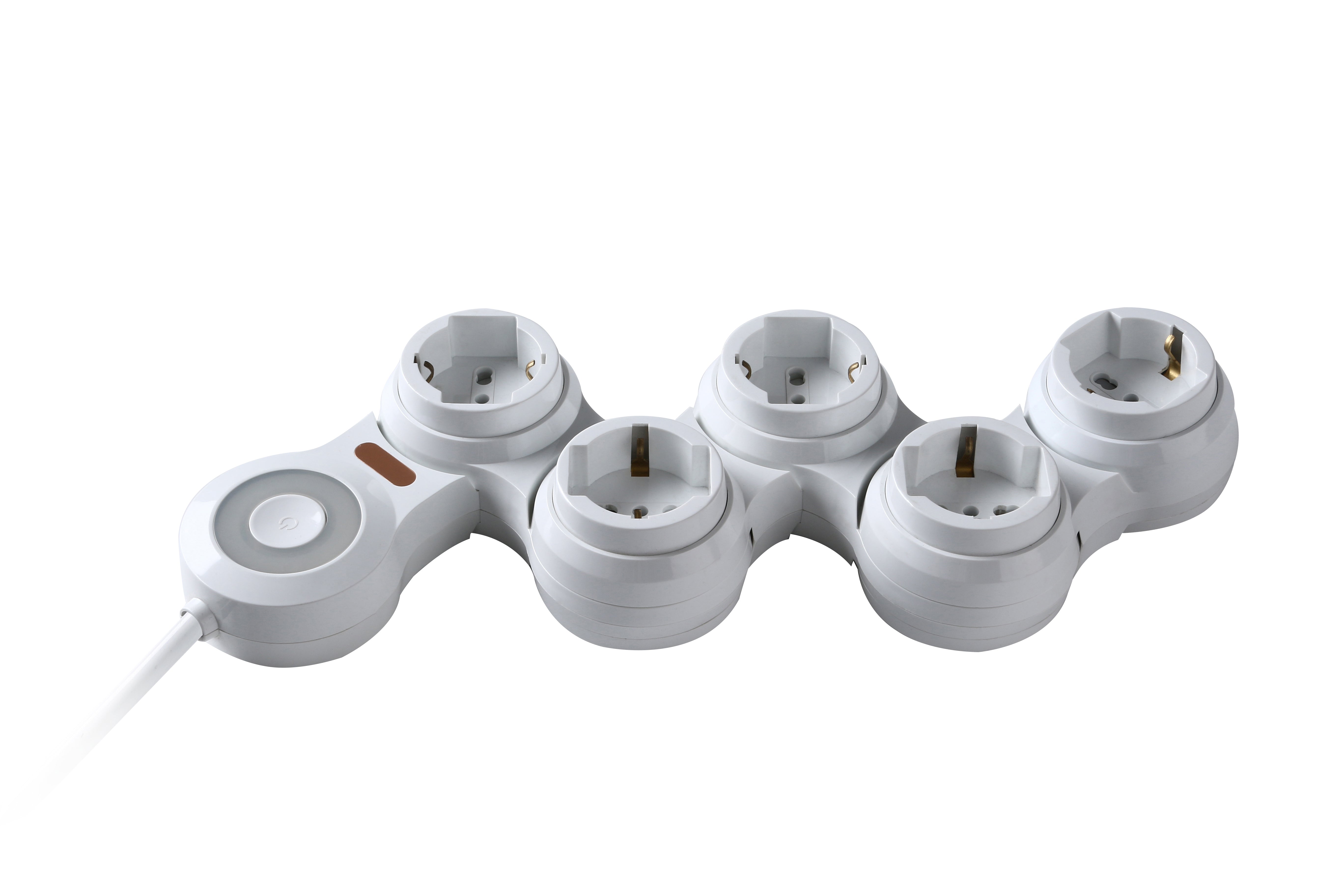 OMEGA Multipresa 5 prese bipasso/Schuko snodabile Flexi