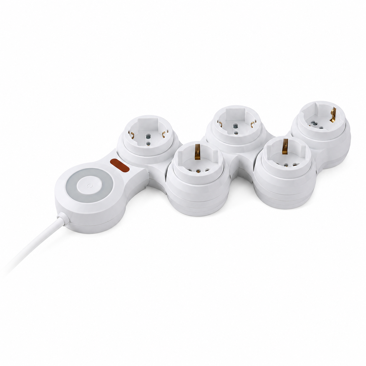 OMEGA Multipresa Snodabile Flexi  5 Prese Bipasso/Schuko P40 1.8mt