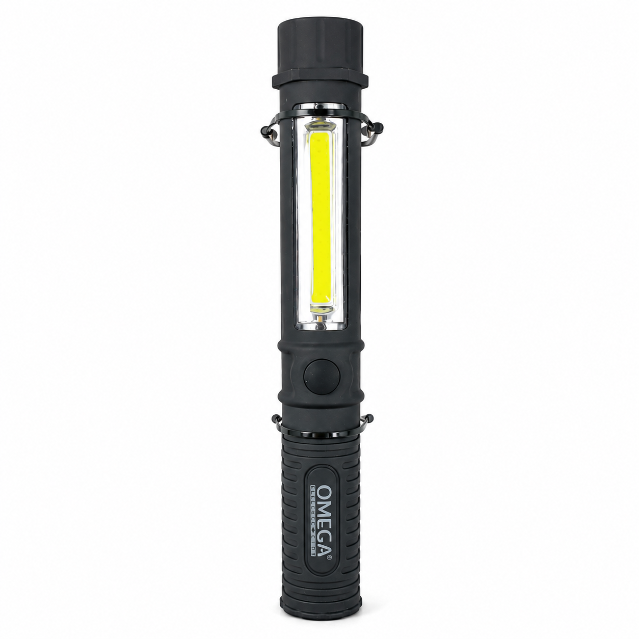 OMEGA Torcia Tascabile LED COB Pen Light Magnetica con Gancio 120+50 Lumen
