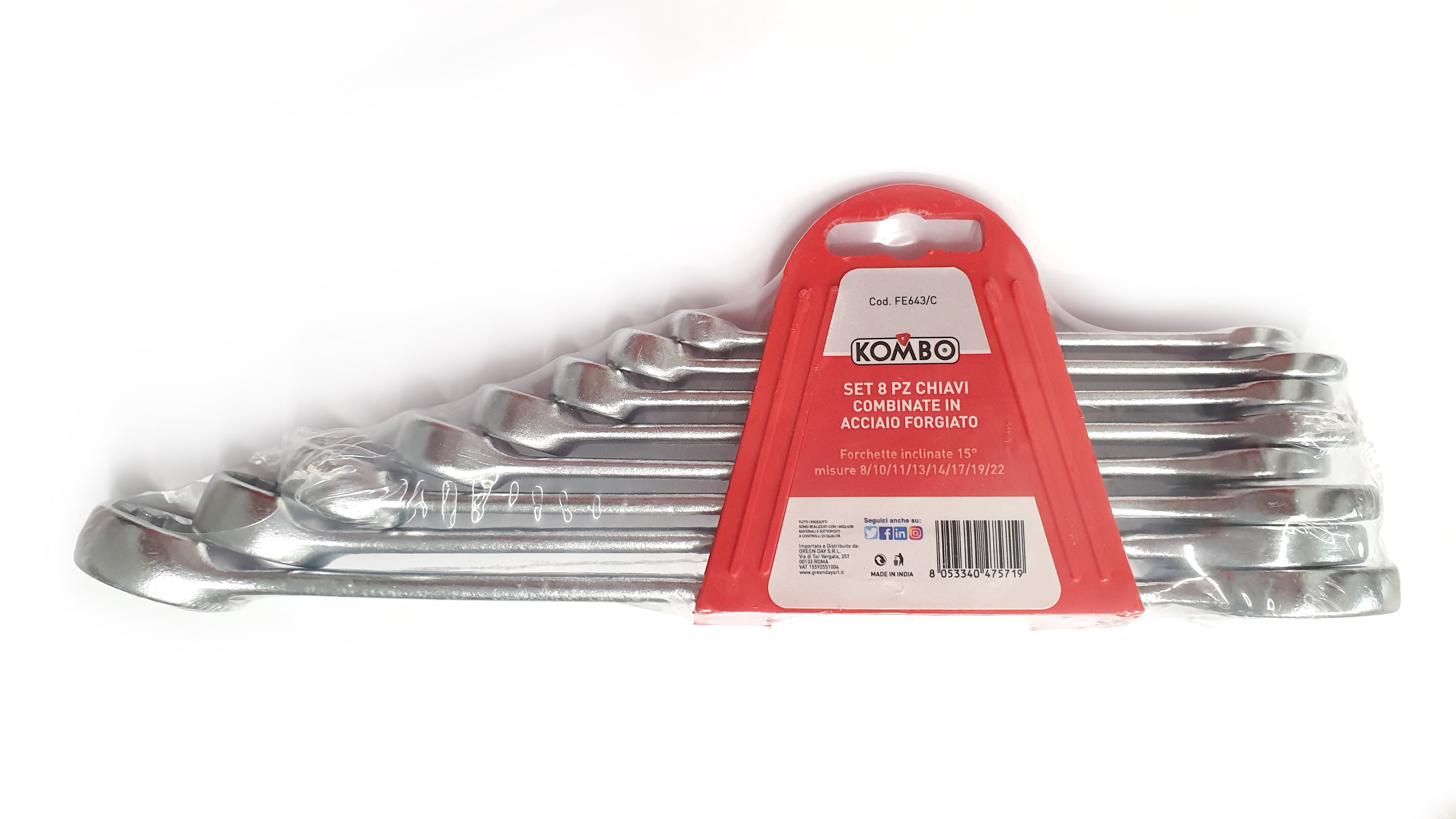 KOMBO Set di chiavi combinate in acciaio forgiato