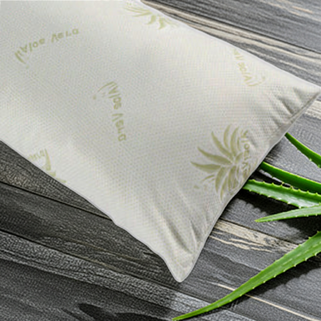 EFFE Guanciale Aloe Vera Linea della Natura 48x78x19 cm_Soffice, Anti-Acaro_ Made in Italy