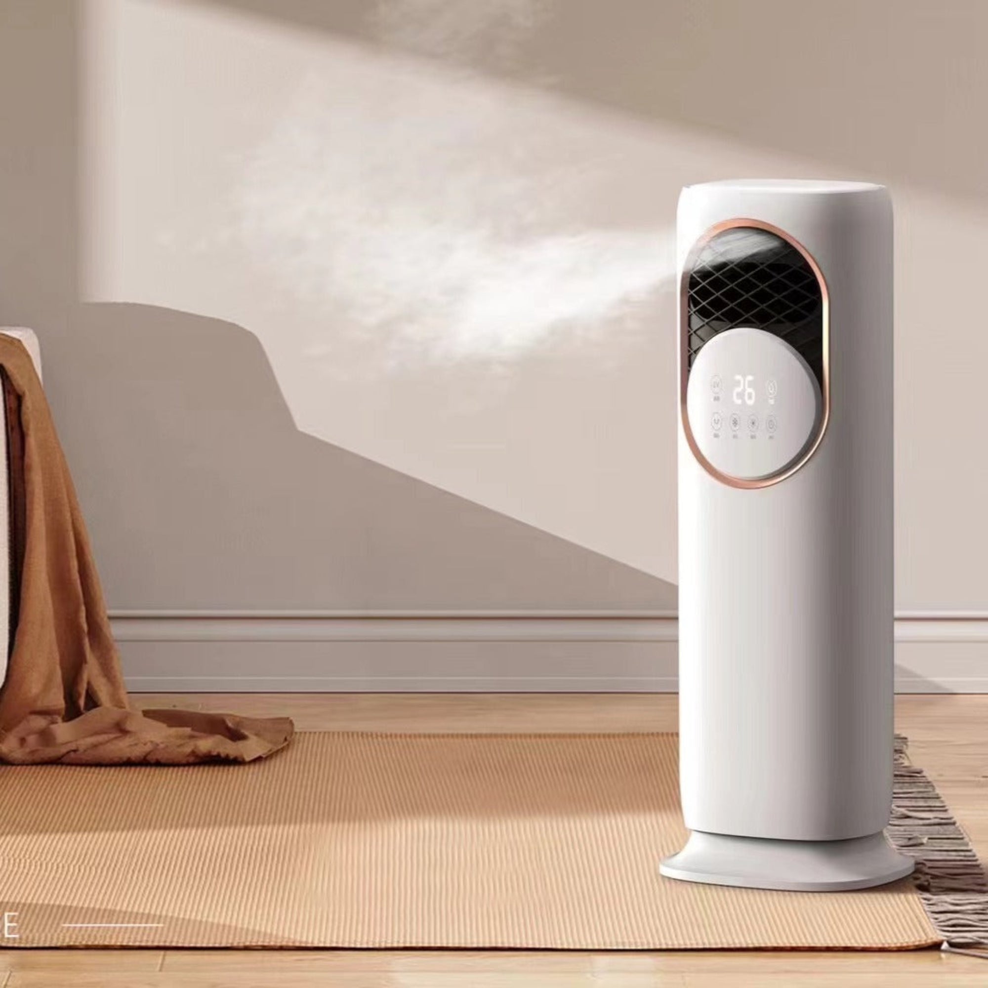 EASY2LOVE Torretta 4-in-1 Multifunzione – Ventilatore, Termoventilatore, Nebulizzatore e Sterilizzatore UV