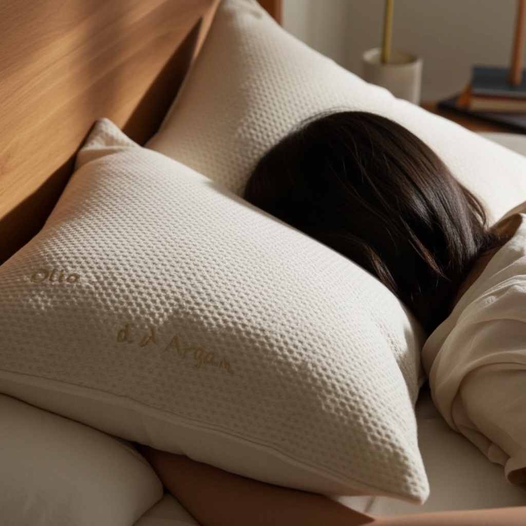 EFFE Guanciale Olio d'Argan Linea della Natura 48x78x19 cm_Soffice, Nutriente_Made in Italy