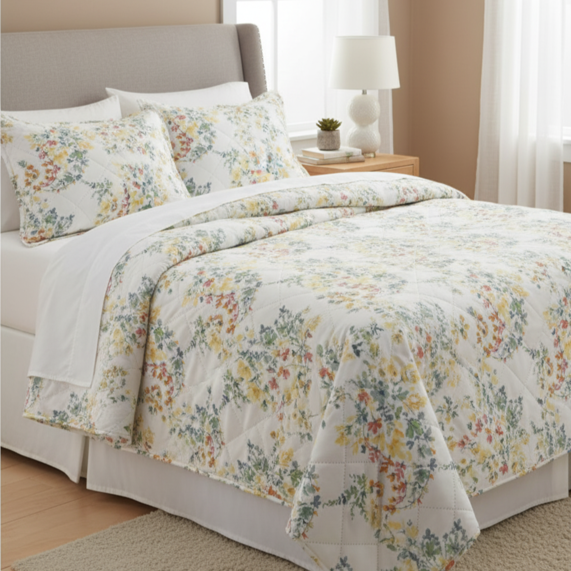 TESS HOME COLLECTION  Trapuntino Matrimoniale Double Face in Microfibra Bouquet