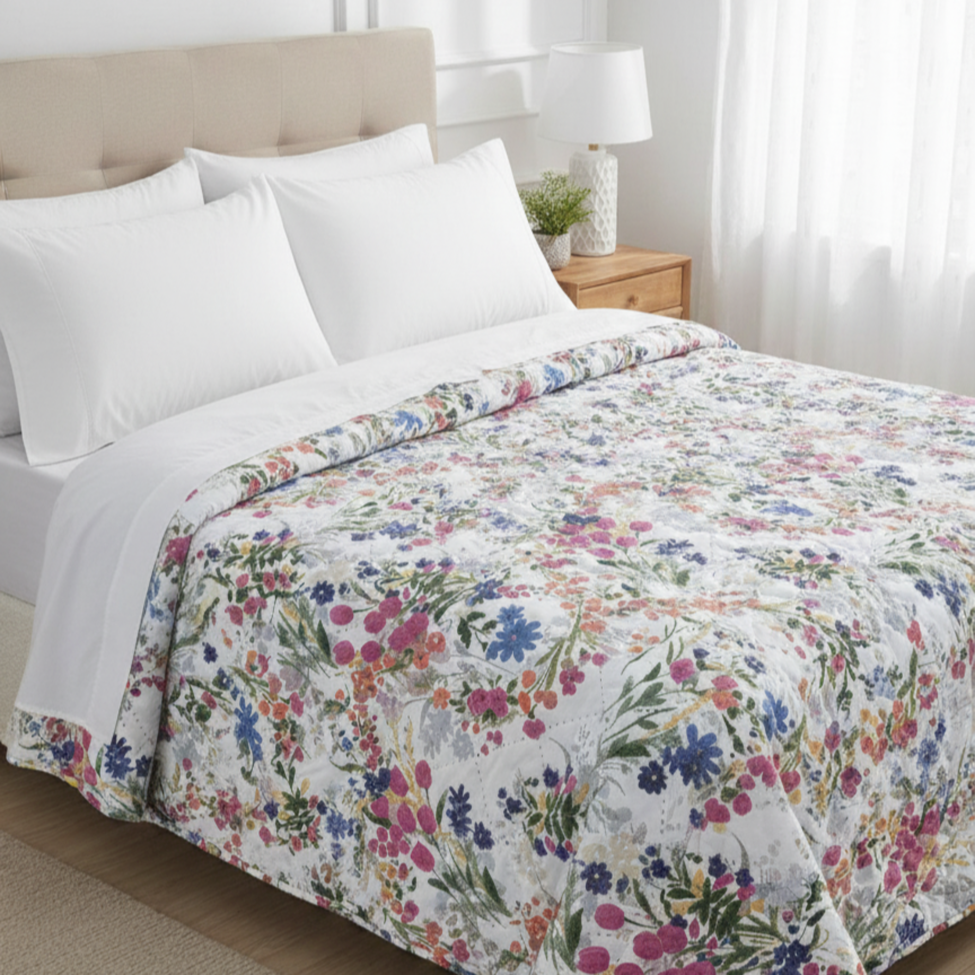 TESS HOME COLLECTION Trapuntino Matrimoniale  100% Poliestere