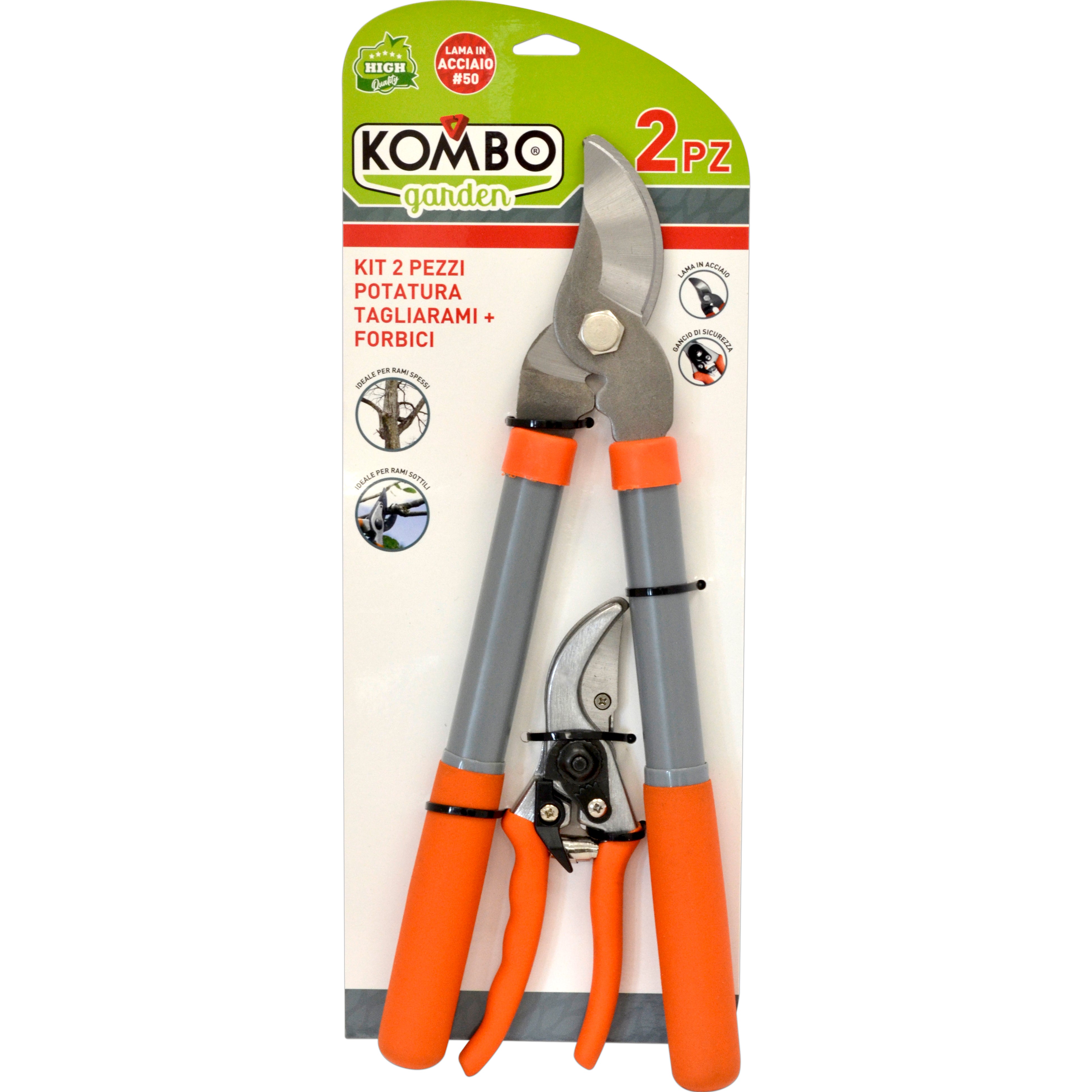 KOMBO Kit 2 pz potatura tagliarami + forbici