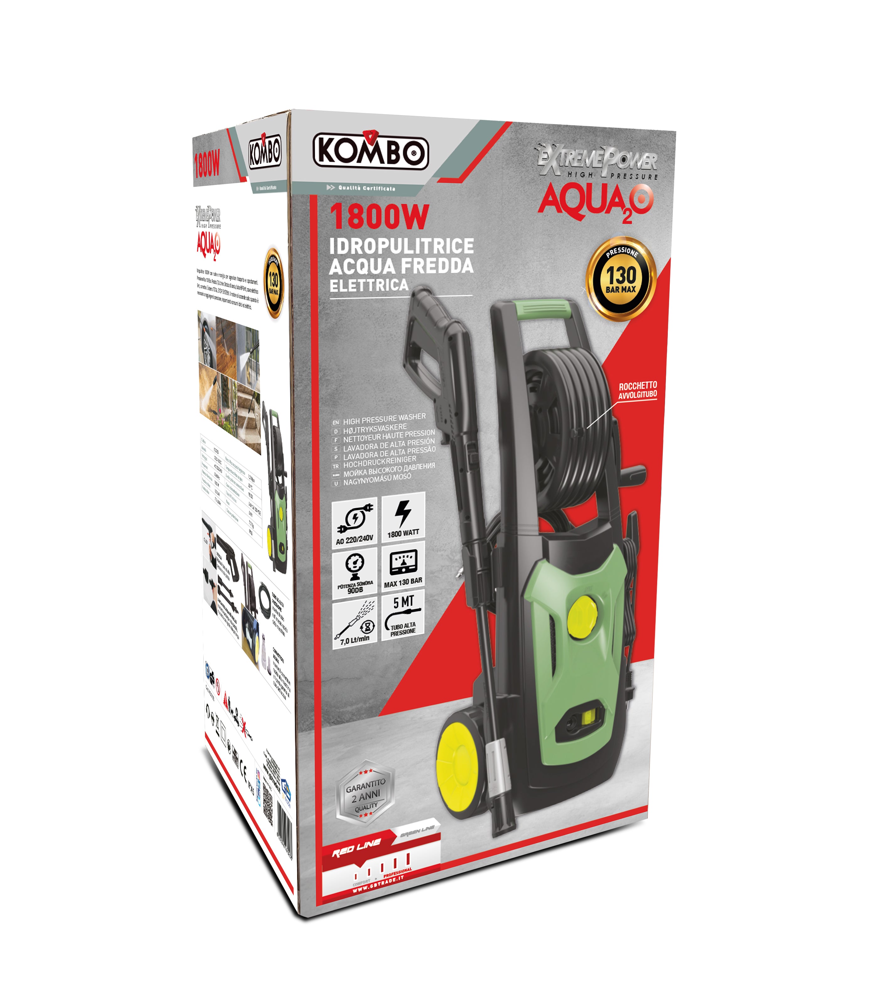 KOMBO Idropulitrice max 130 bar 1800W