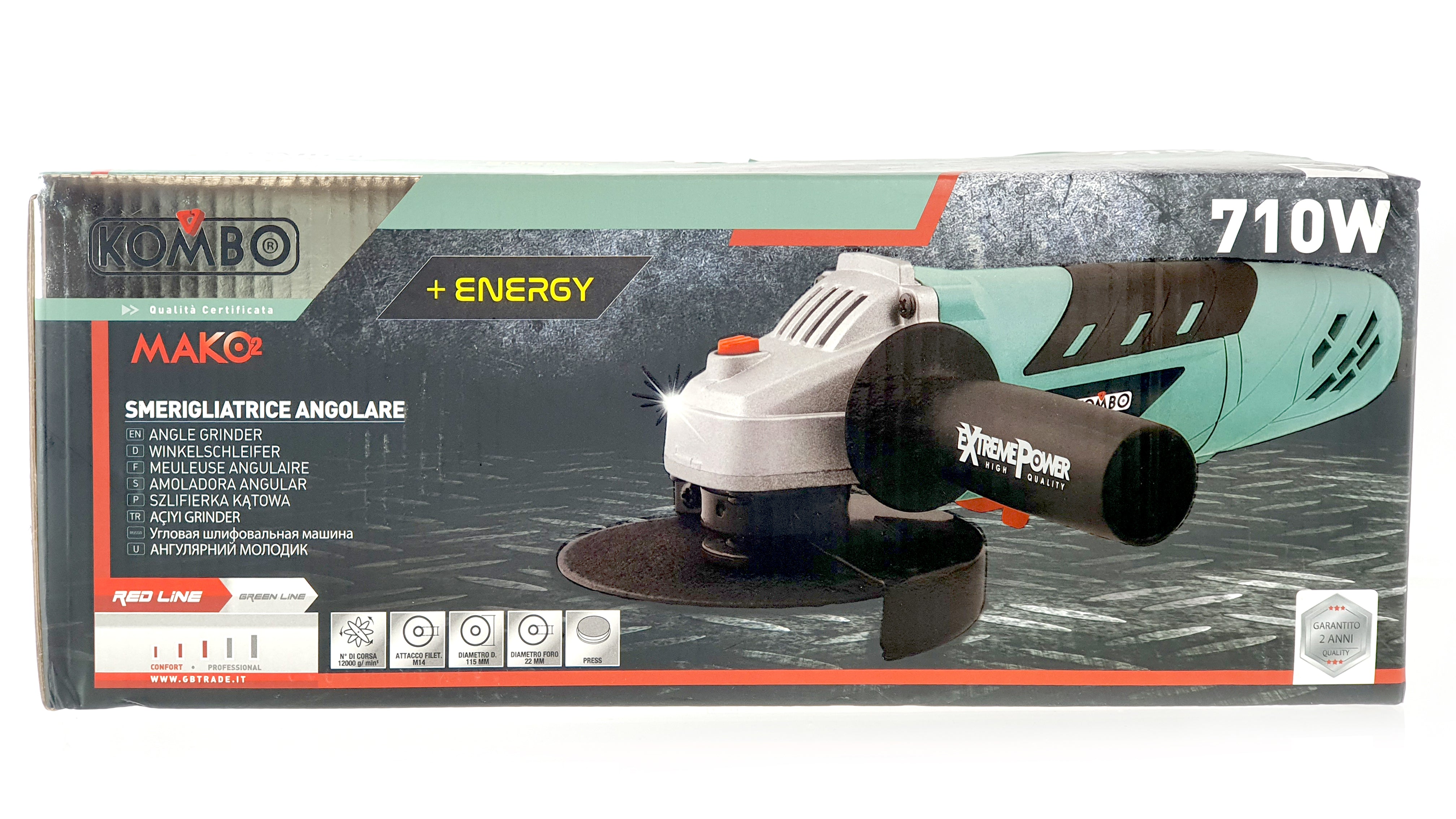 KOMBO Smerigliatrice angolare d.115 710W