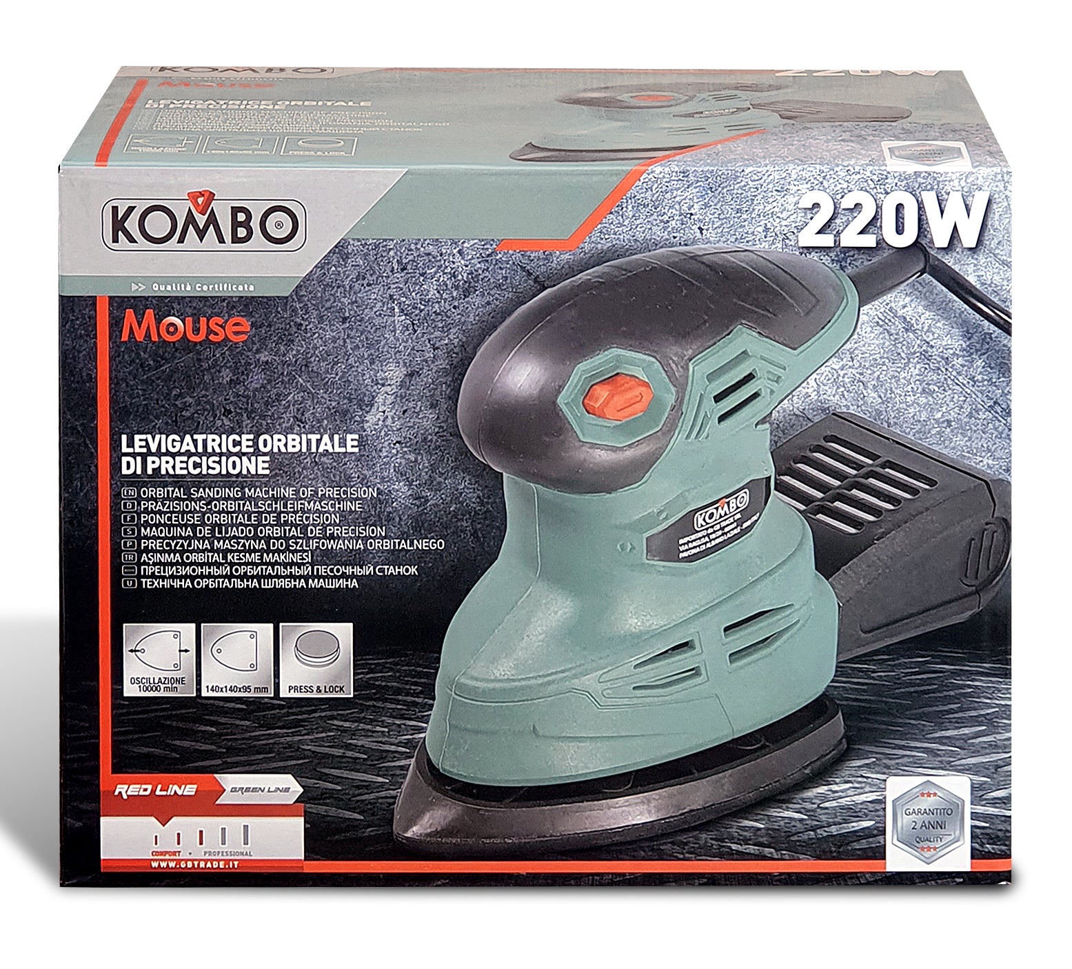 KOMBO Levigatrice orbitale di precisione mod. mouse 200W