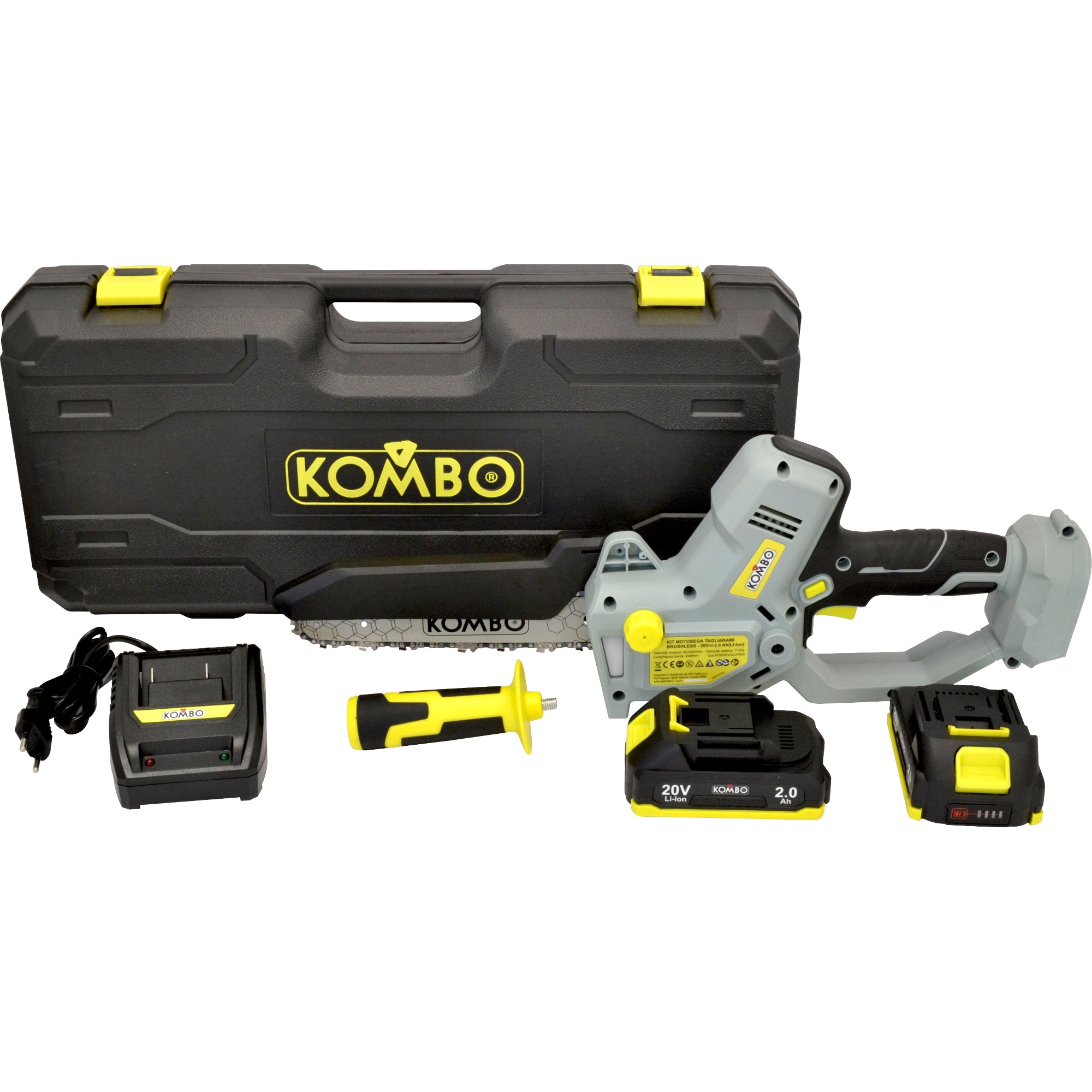 Motosega Brushless Kombo 20V | Kit 2 Batterie + Valigetta