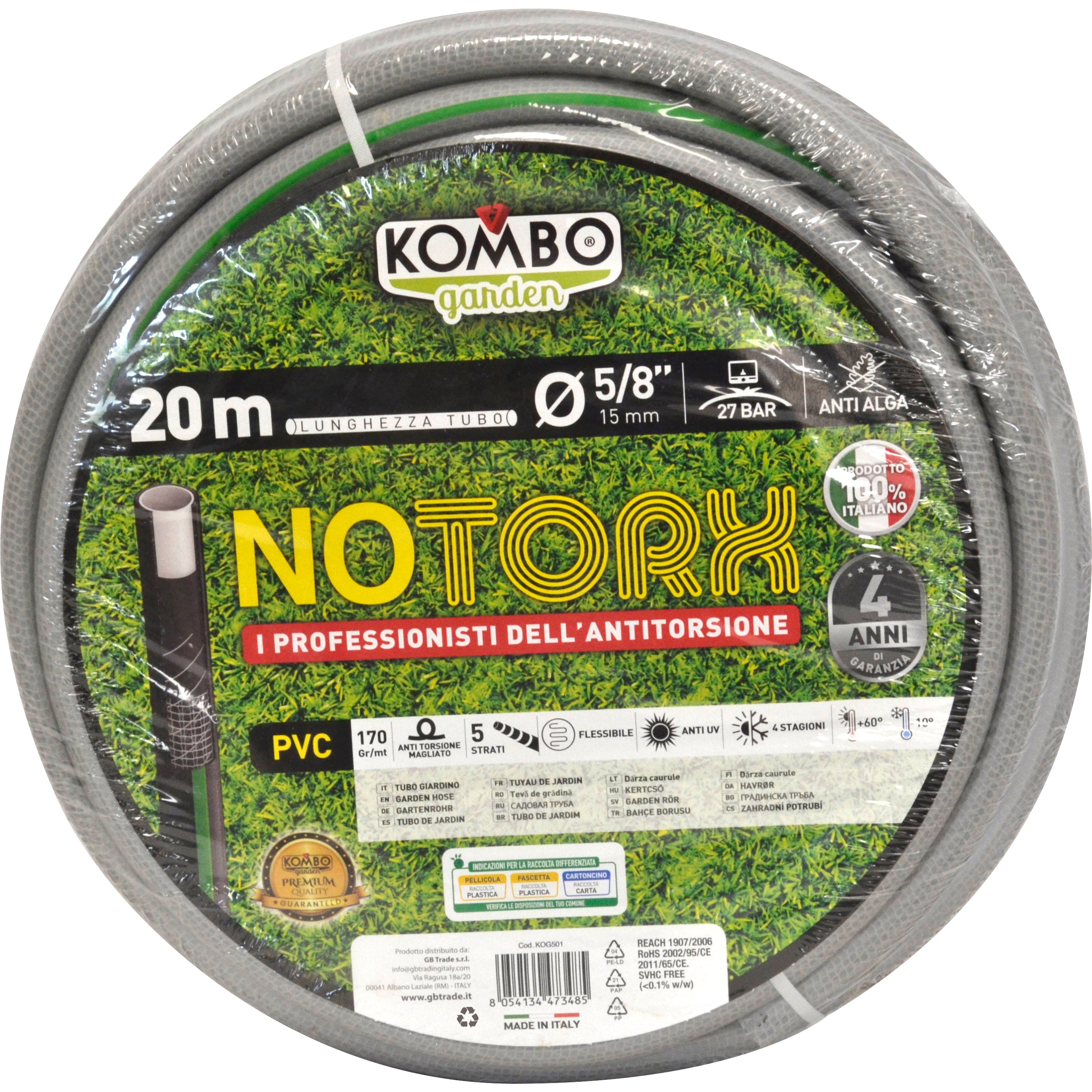 KOMBO Tubo antitorsione magliato 5 strati d.15mm 20mt