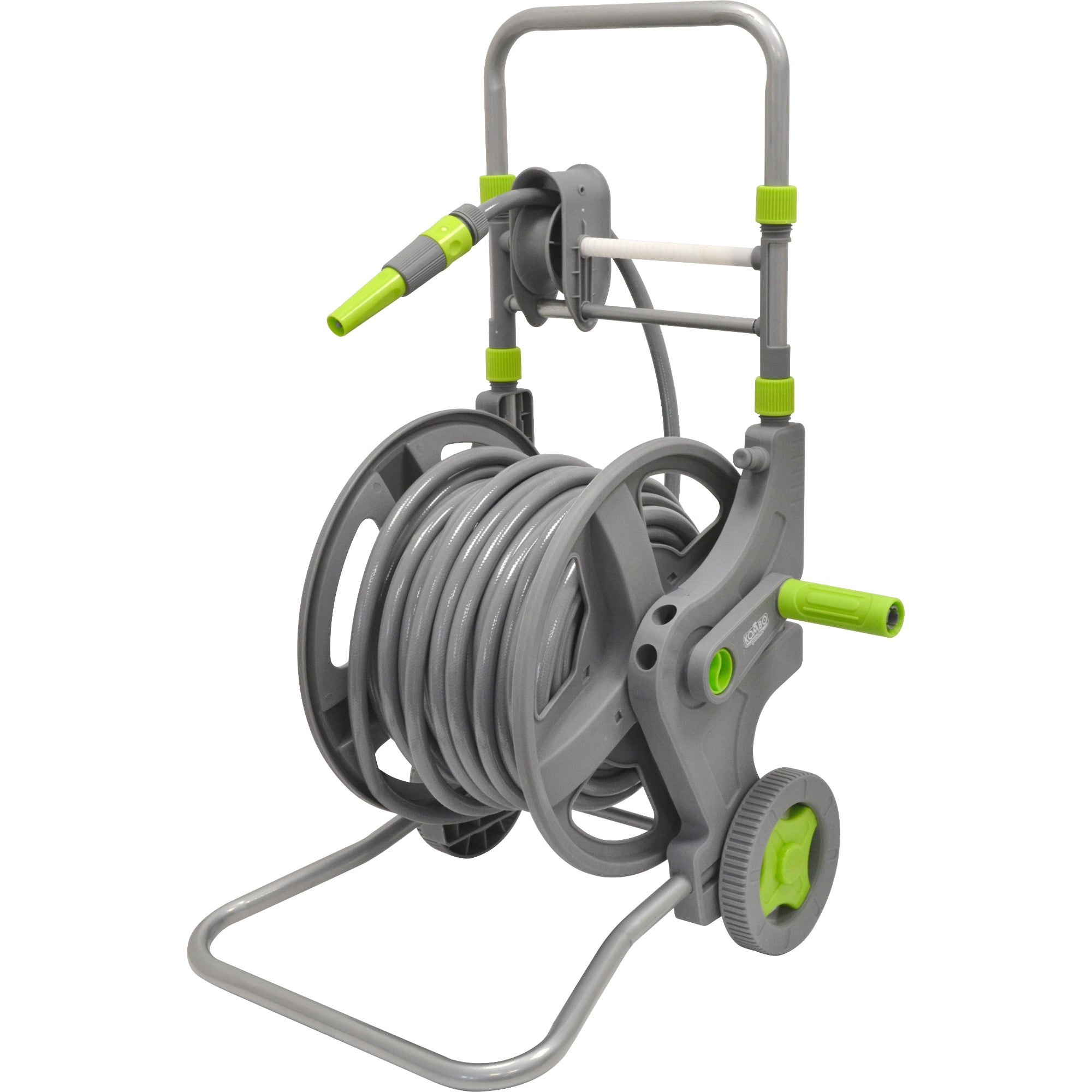 Carrello Avvolgitubo Acciaio Kombo Garden 30mt Tubo 1/2" e Guida Automatica