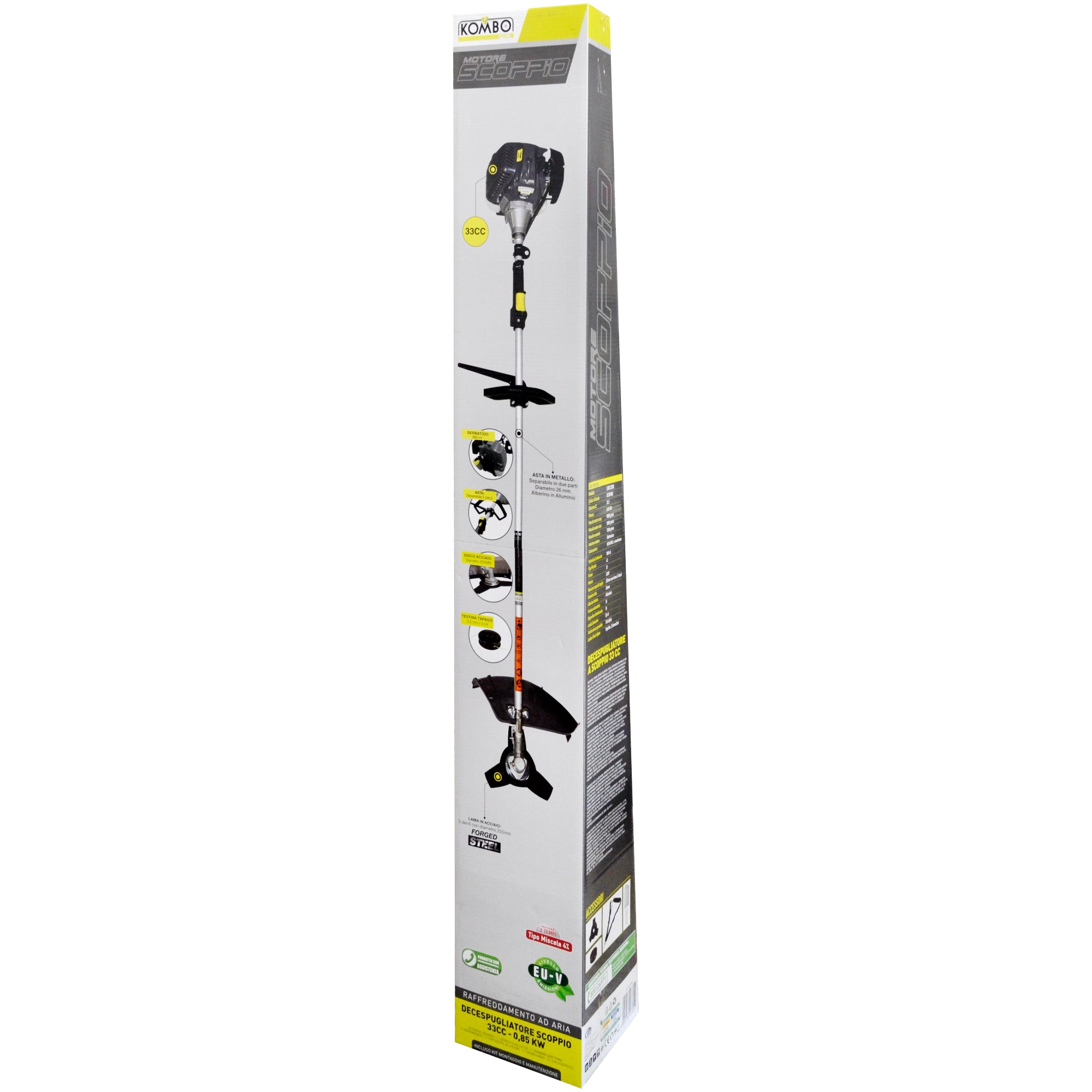Decespugliatore professionale a scoppio KOMBO PRO BC330 33cc con disco a 3 denti