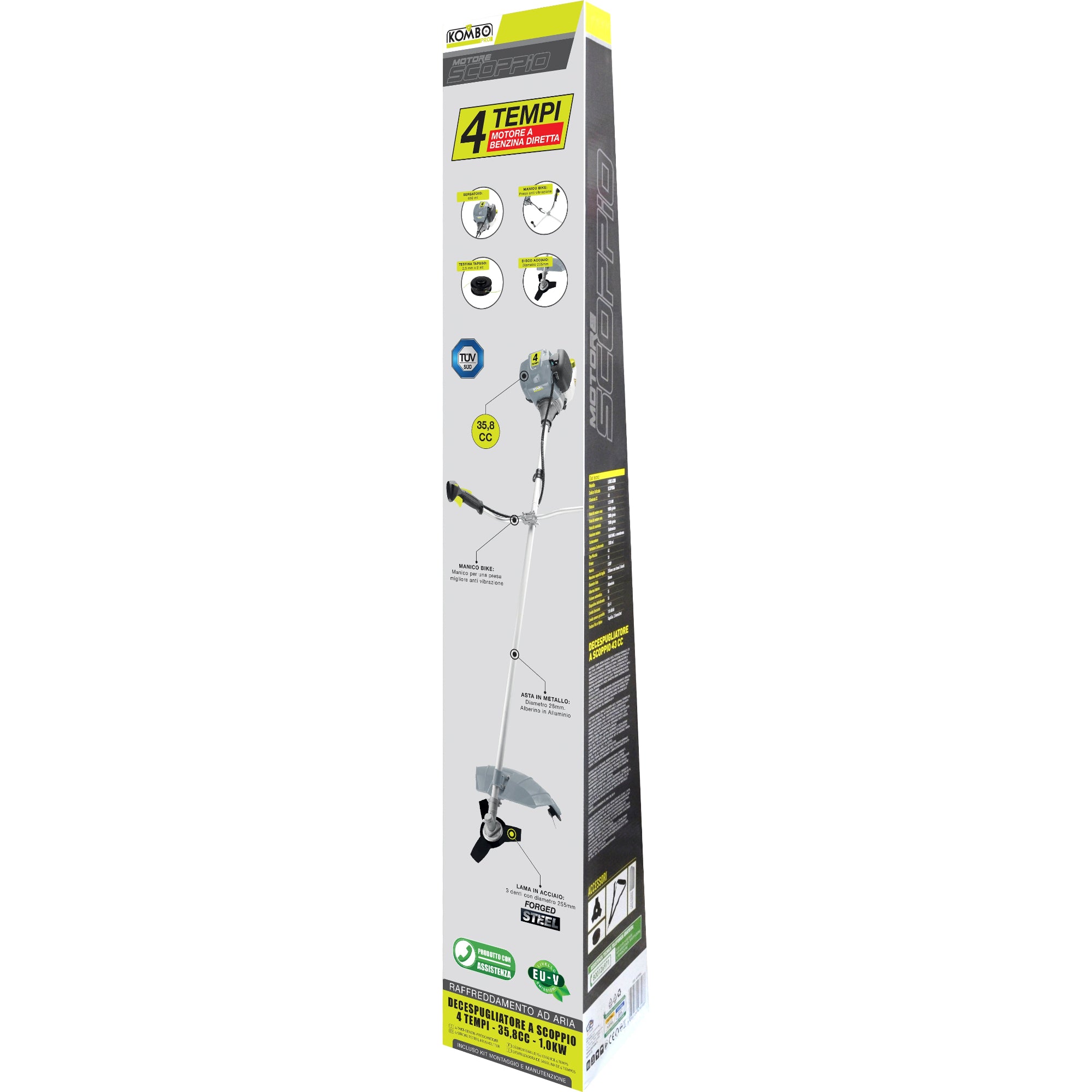 Decespugliatore professionale KOMBO PRO BC35X motore 4 tempi 35.8cc benzina manico bike