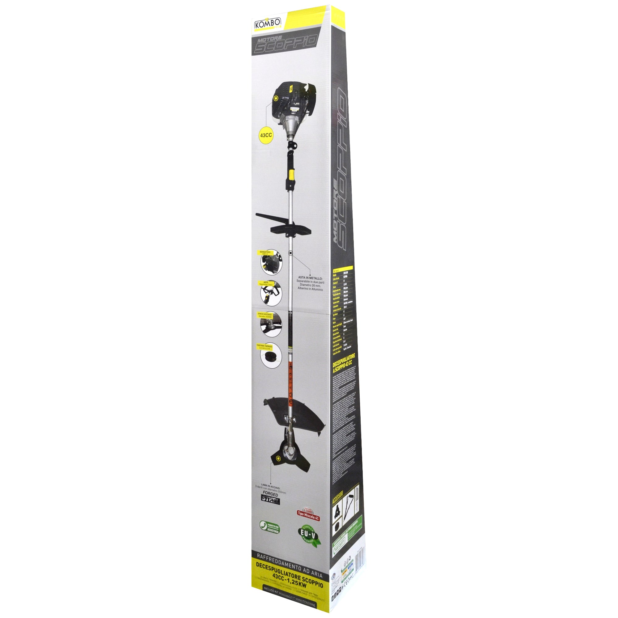 Decespugliatore professionale KOMBO PRO BC430 42.7cc 1.7HP motore a scoppio