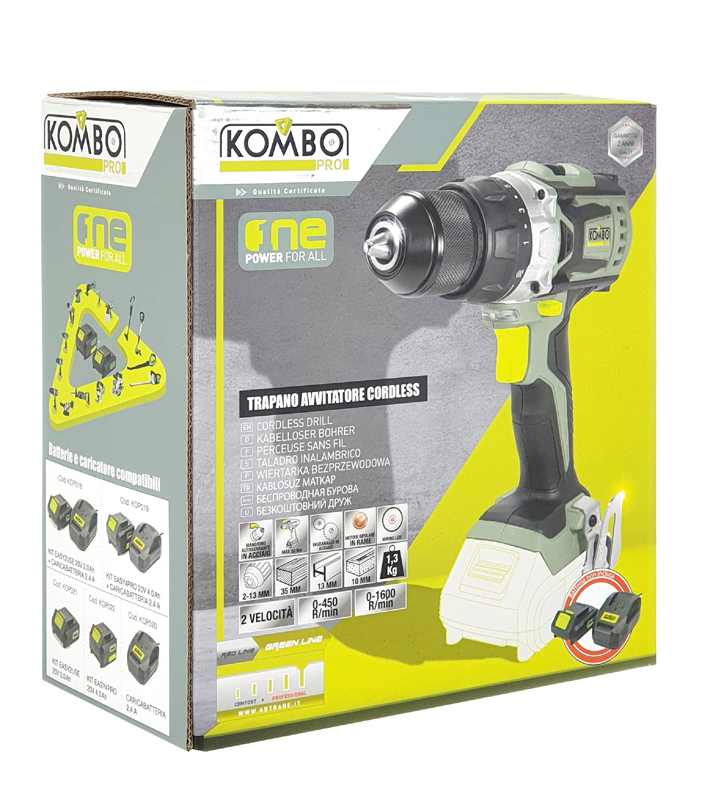 KOMBO PRO Trapano/avvitatore cordless 20V