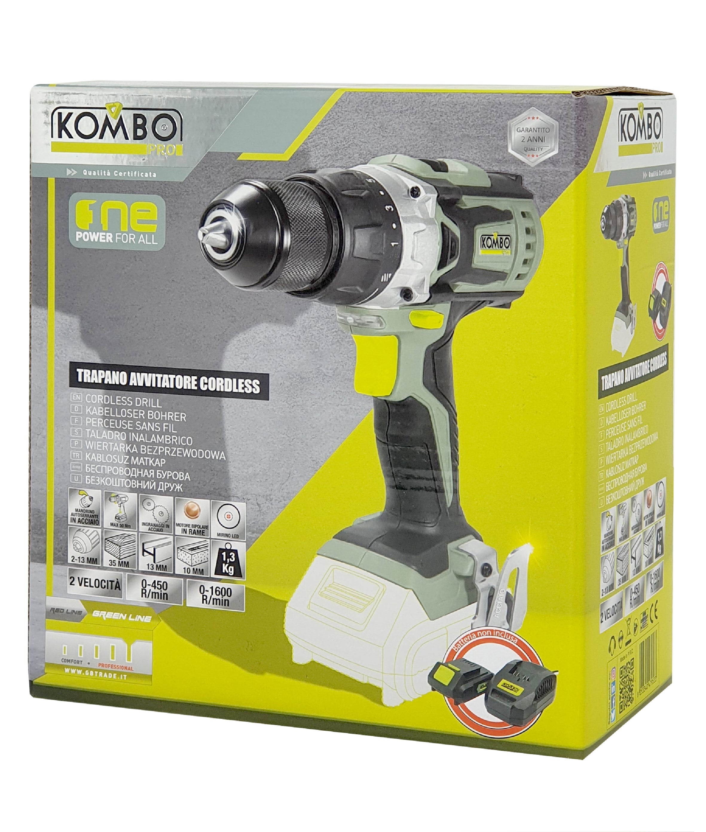 KOMBO PRO Trapano/avvitatore cordless 20V