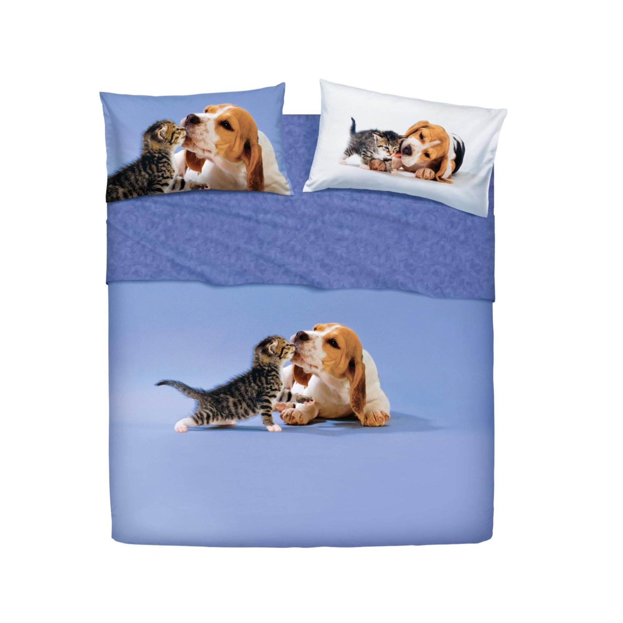 BASSETTI Completo letto in cotone con immagini fotografiche Made in Italy