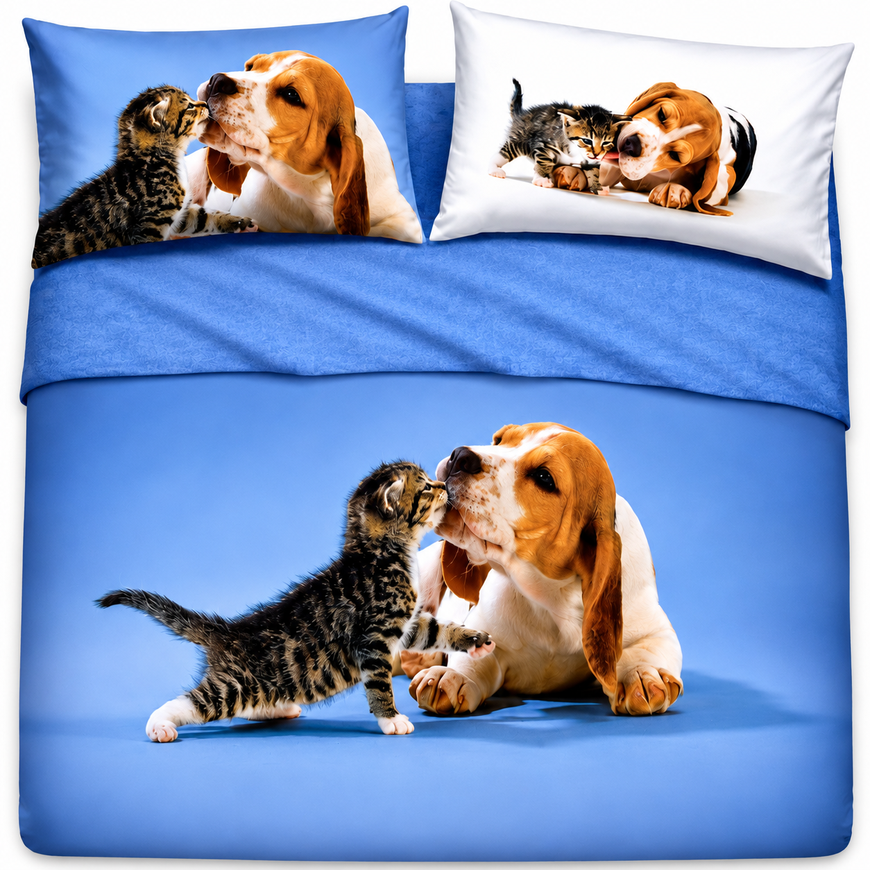 BASSETTI Completo letto in cotone con immagini fotografiche Made in Italy