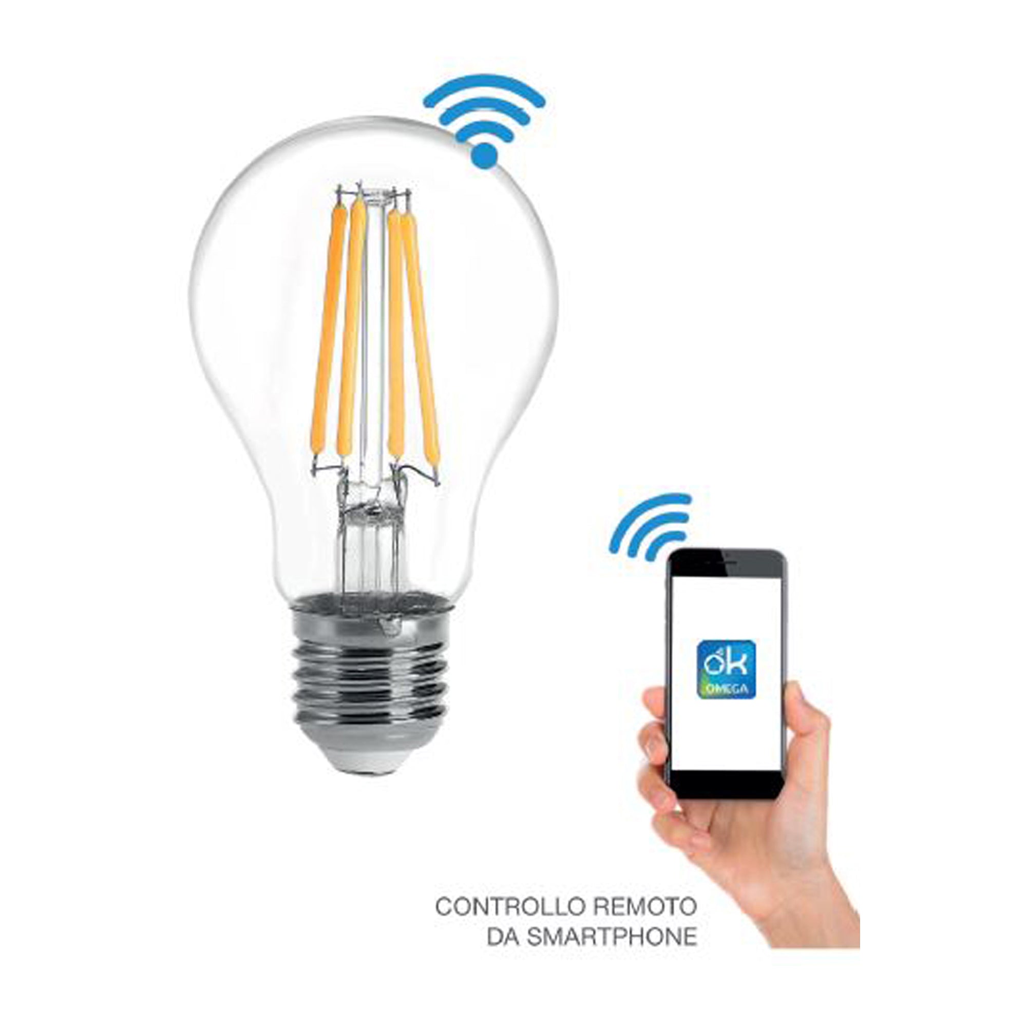 OMEGA Lampadina LED Filamento Smart 7W E27