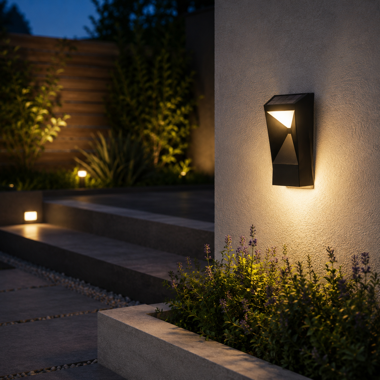 OMEGA Lampada da Muro Solare Up&Down Luce LED 4500K IP44