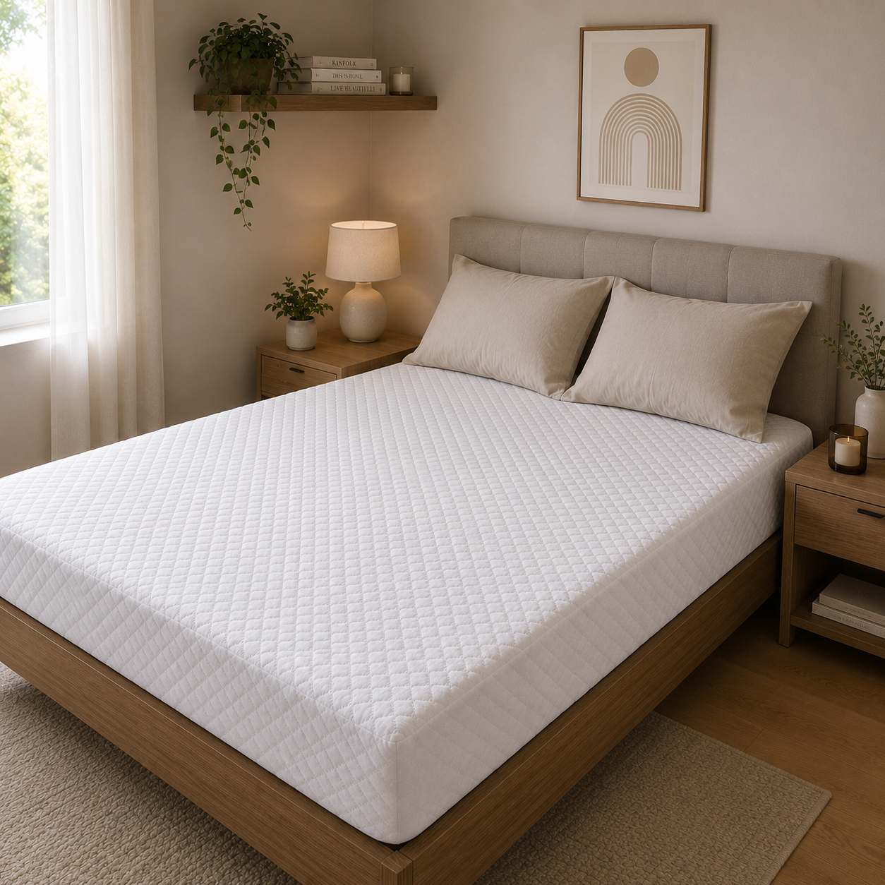 TESS HOME COLLECTION Coprimaterasso Matrimoniale 180x200 Spugna Heavy