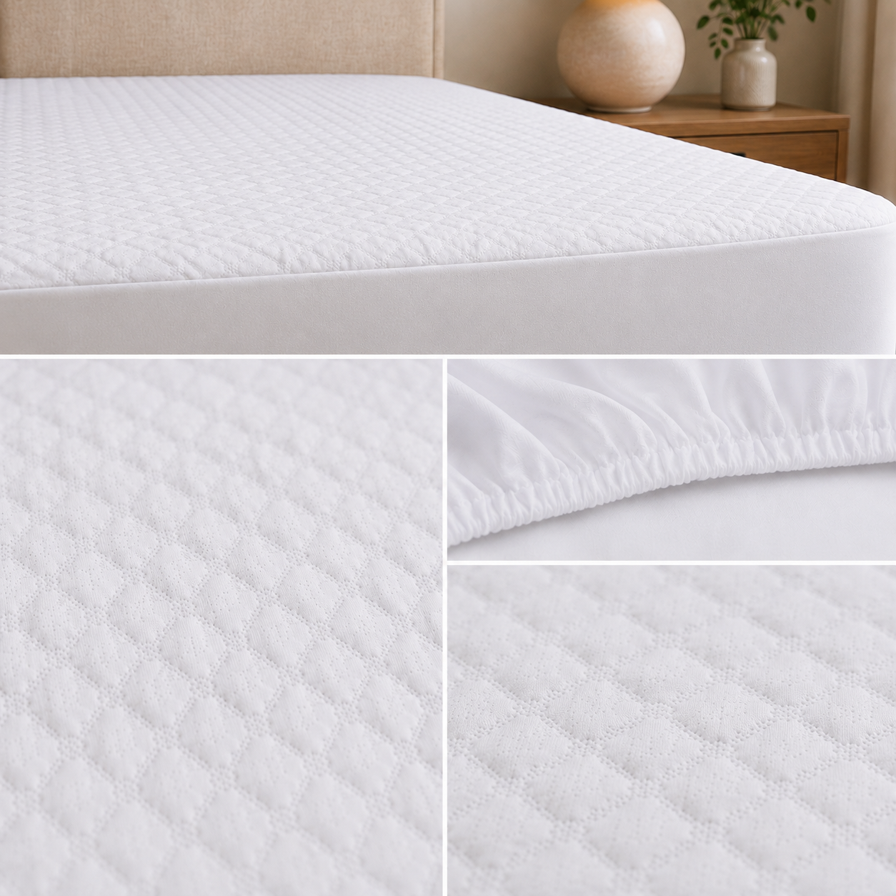 TESS HOME COLLECTION Coprimaterasso Matrimoniale 180x200 Spugna Heavy
