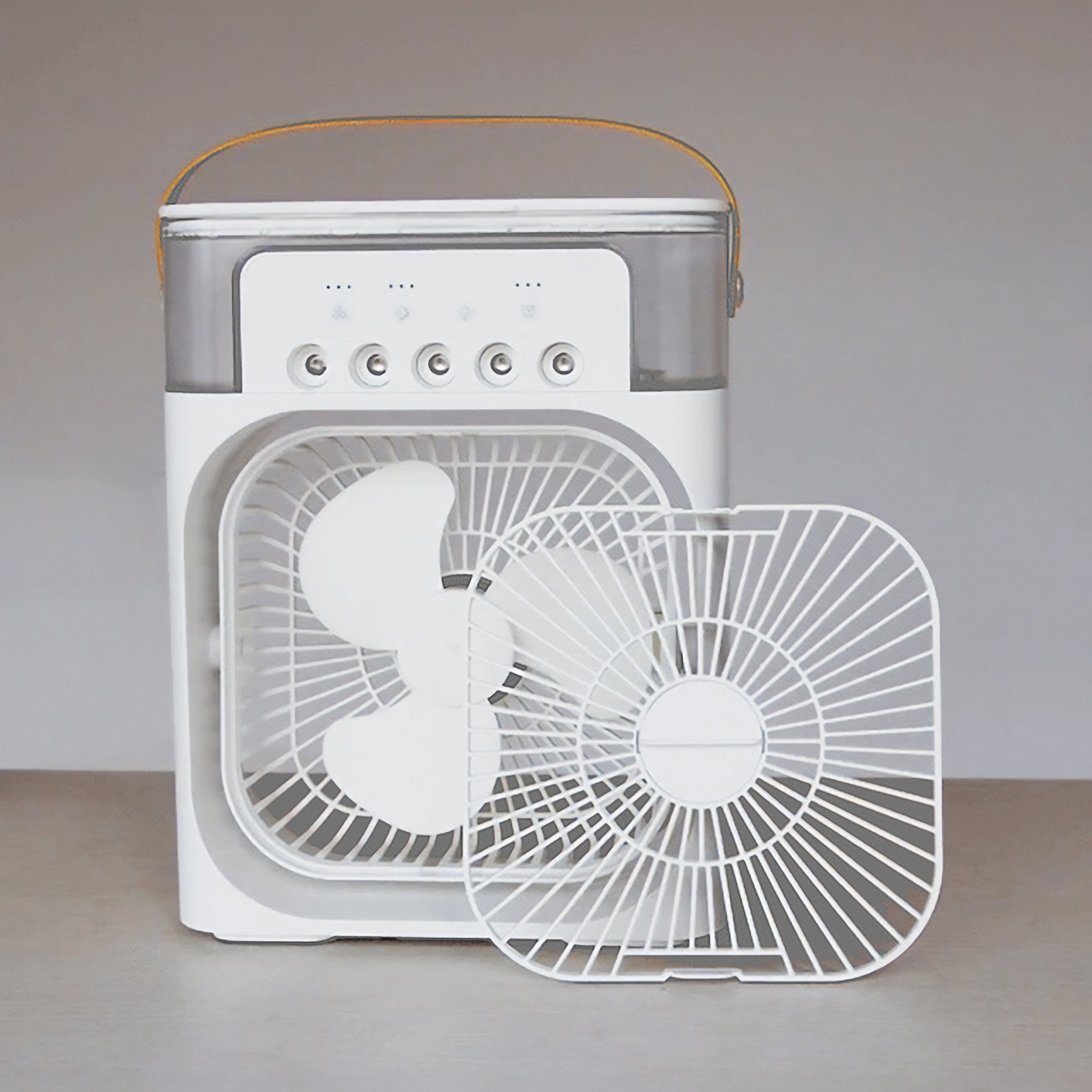 EASY2LOVE Mist Fan Box 5-in-1: Ventilatore, Umidificatore, Diffusore Aromi, Luce Notturna e Timer