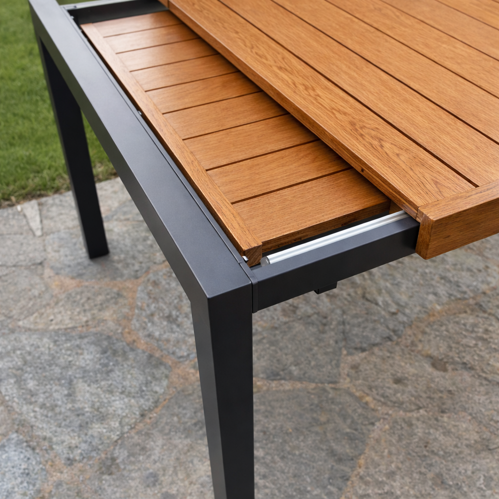 CLIMA NATURA Set Tavolo Zaira Wood 160-240cm e Sedie Melia
