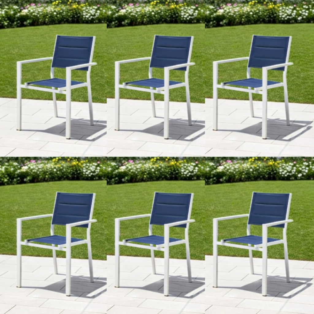 CLIMA NATURA Set Tavolo Zaira Bianco 160-240cm e Sedie Melia