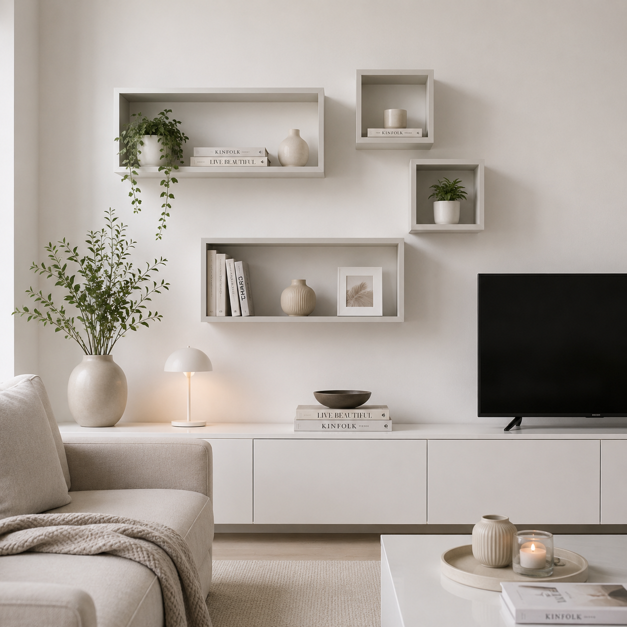 MODULARREDO Set 4 Mensole da Muro Merlino