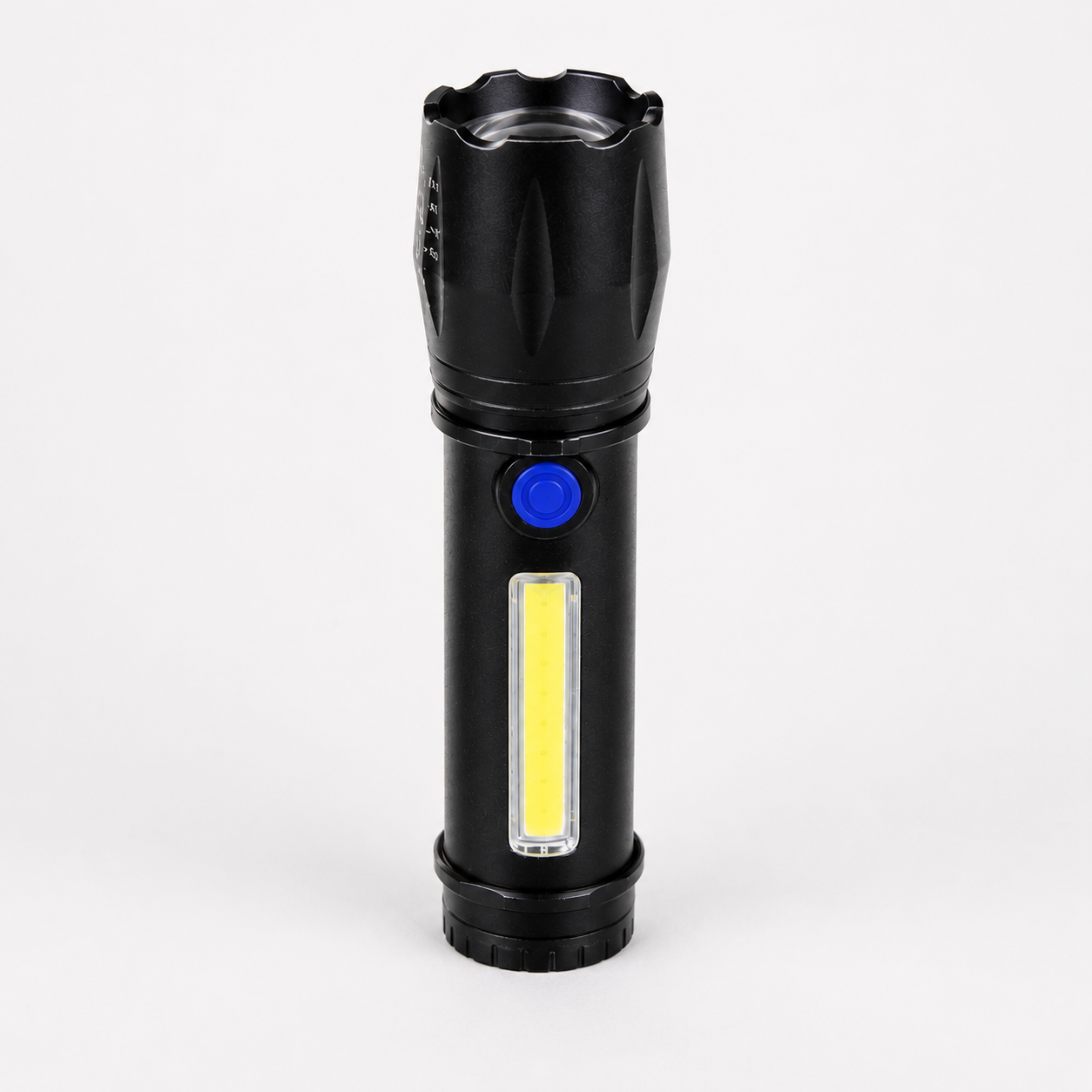 OMEGA Torcia LED Compatta Zoomabile 250LM XPE+COB Ricaricabile USB
