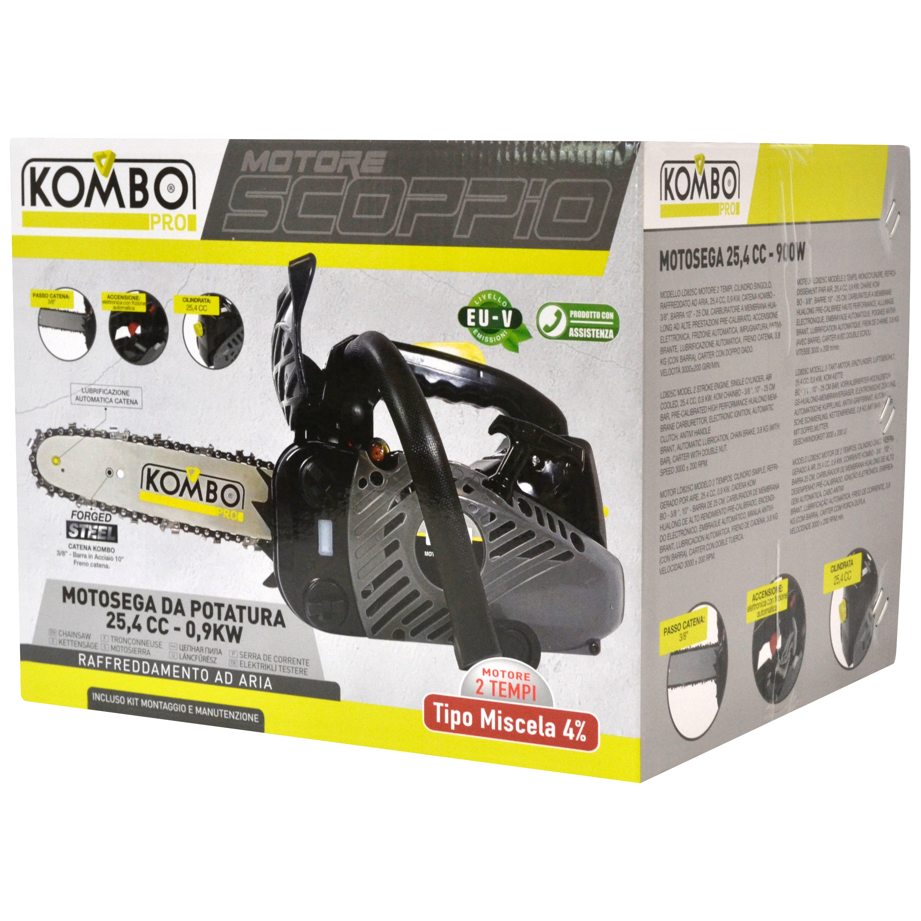 KOMBO PRO Motosega a scoppio 25,4cc 0,9kw lama 25cm