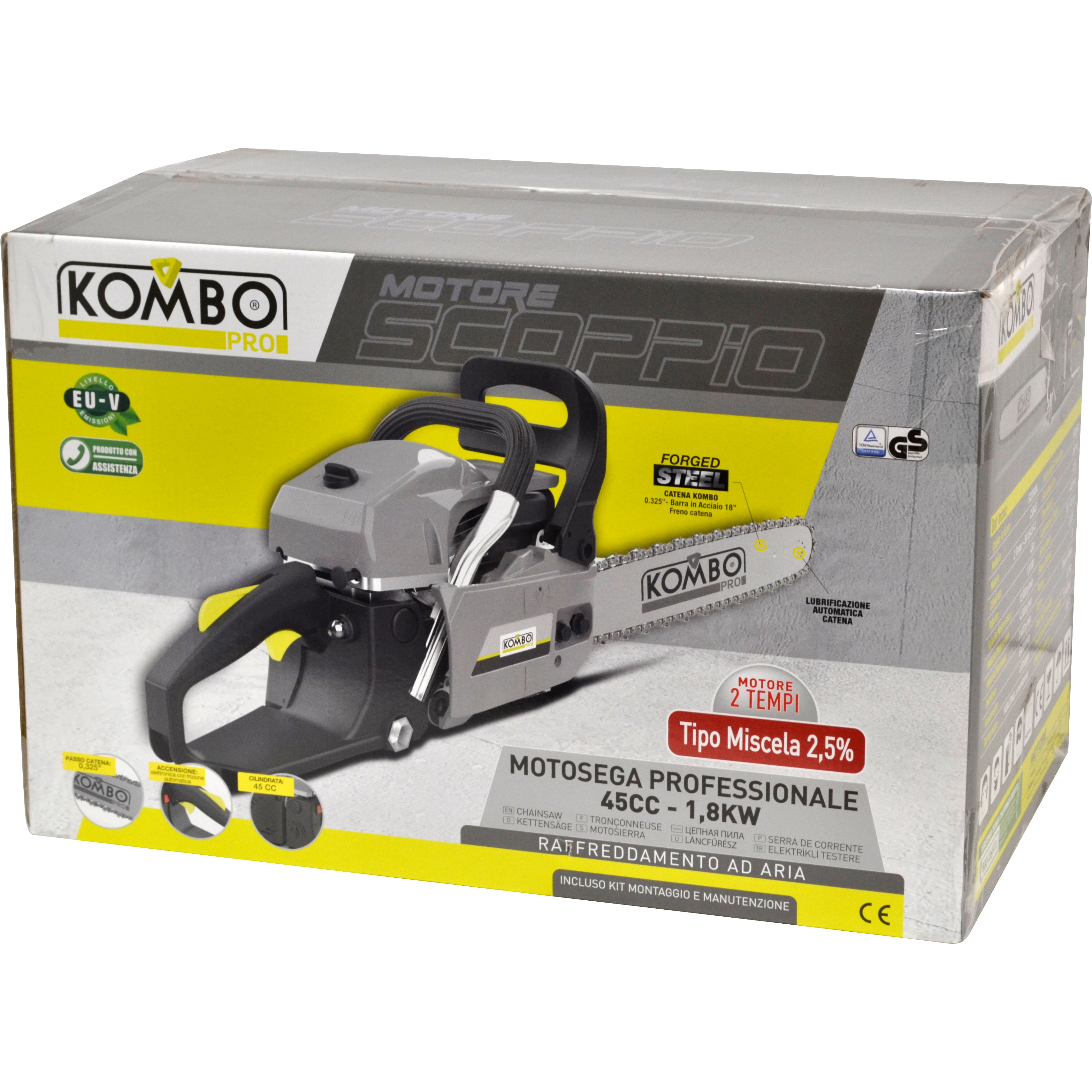 KOMBO PRO Motesega a scoppio 45cc 1,8kw lama 45cm