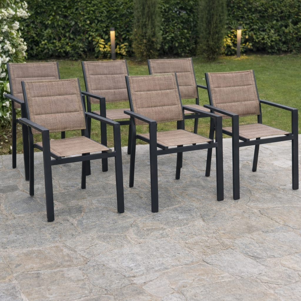CLIMA NATURA Set Tavolo Zaira Wood 160-240cm e Sedie Melia