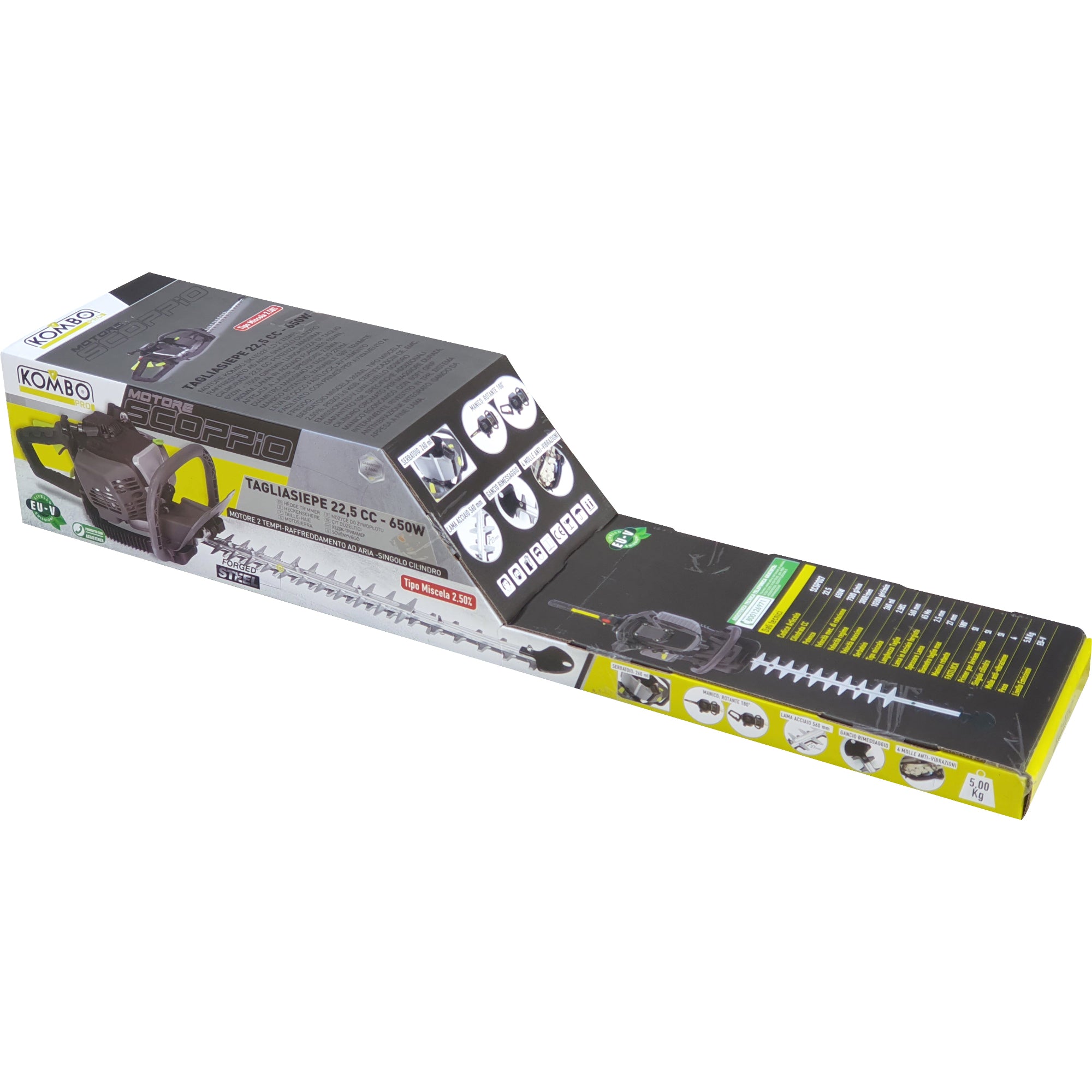 Tagliasiepe a scoppio KOMBO PRO HT523E motore 22.5cc lama laser 56cm