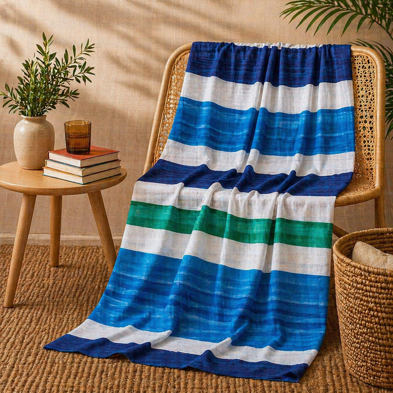 BASSETTI Telo Arredo/Multiuso Kinki 270x270 in 100% Cotone