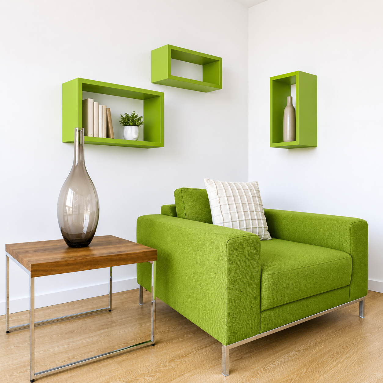 MODULARREDO Set 3 Mensole Rettangolari Trittico Kit Componibile