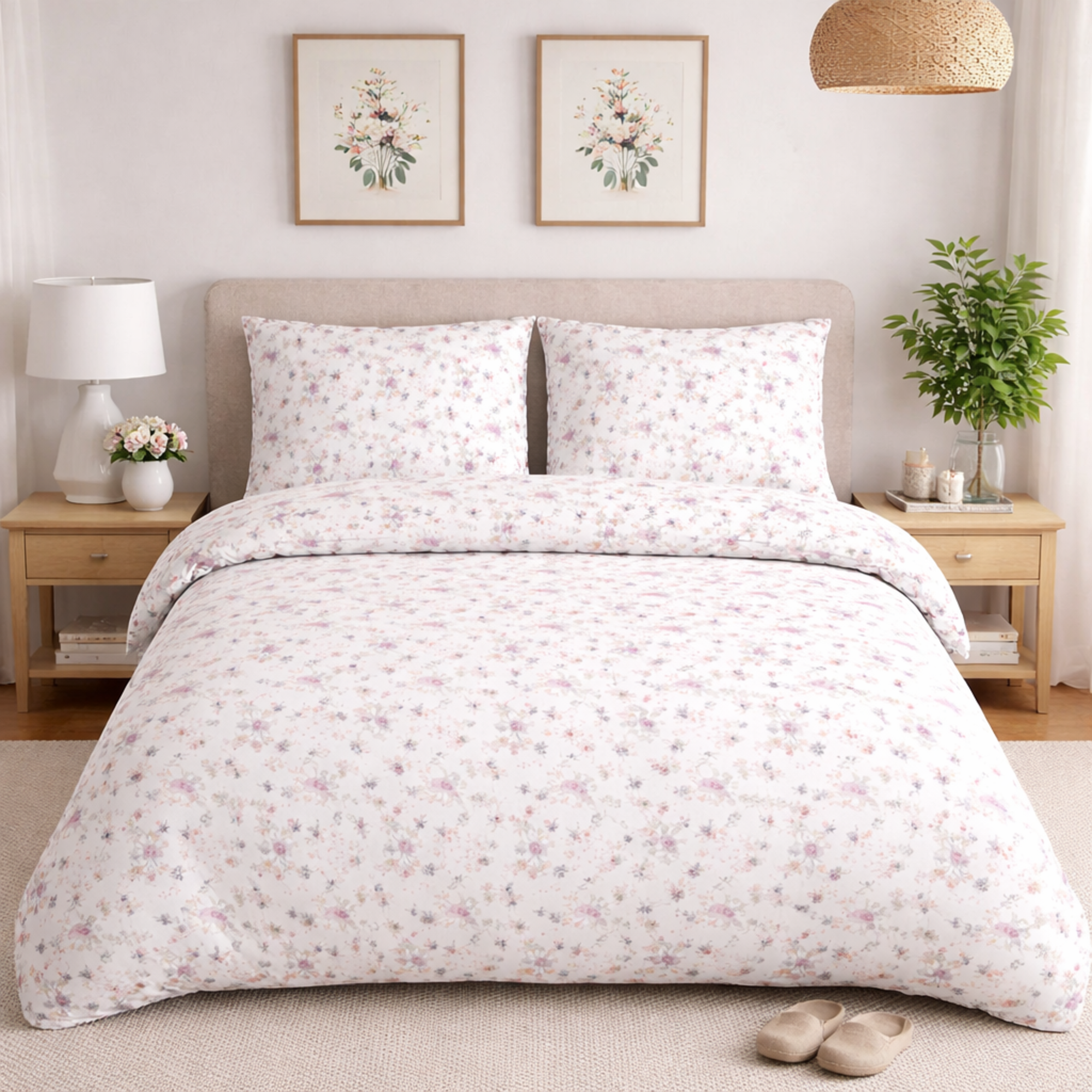 UNO CASA DESIGN Completi Letto e Copripiumini Dec.Faldo in 100% Cotone Stampato