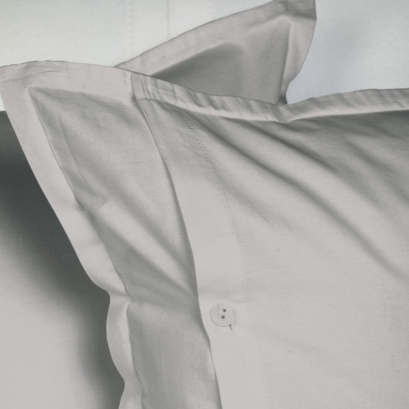 UNO DESIGN Completo Lenzuola Matrimoniale/Singolo in Puro Cotone Garment Washed_No-Stiro