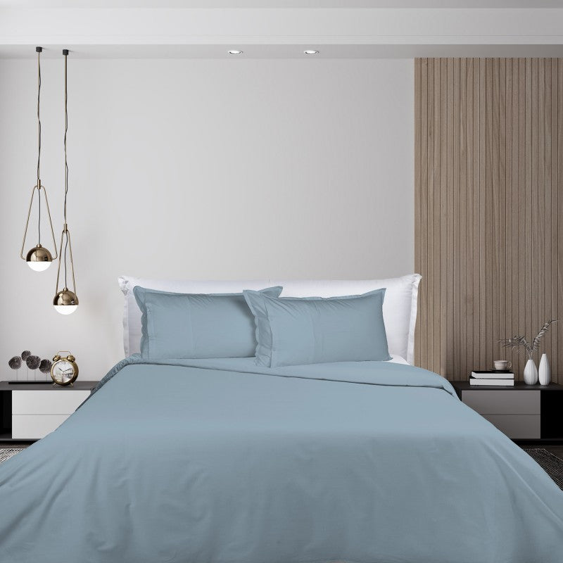 UNO DESIGN Sacco Copripiumino Matrimoniale/Singolo in Puro Cotone Garment Washed_No-Stiro