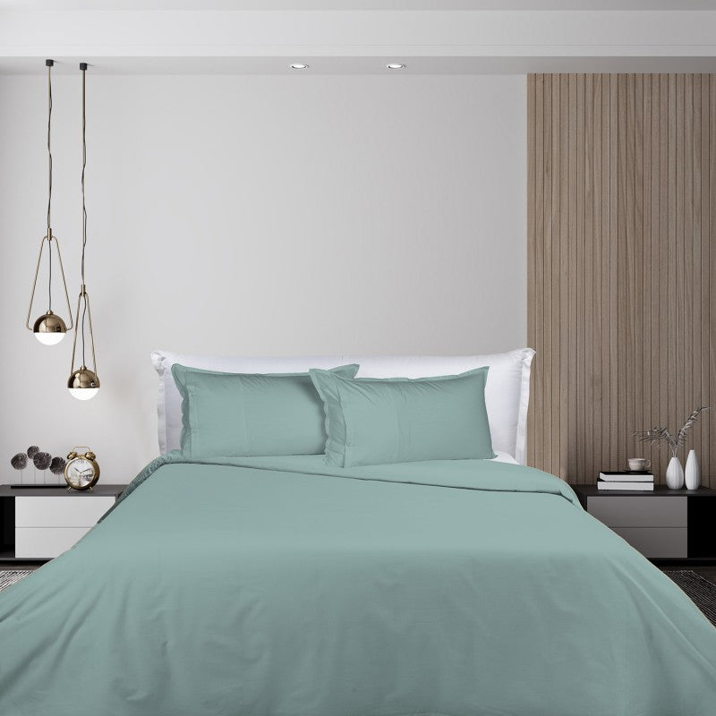 UNO DESIGN Sacco Copripiumino Matrimoniale/Singolo in Puro Cotone Garment Washed_No-Stiro